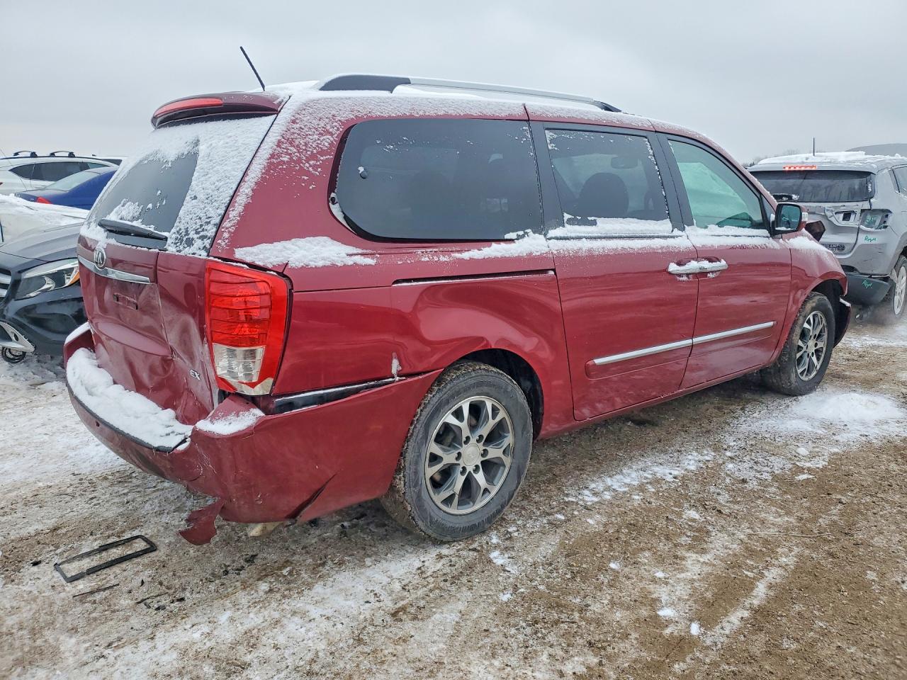 2014 Kia Sedona Ex Maroon vin: KNDMH4C73E6588927