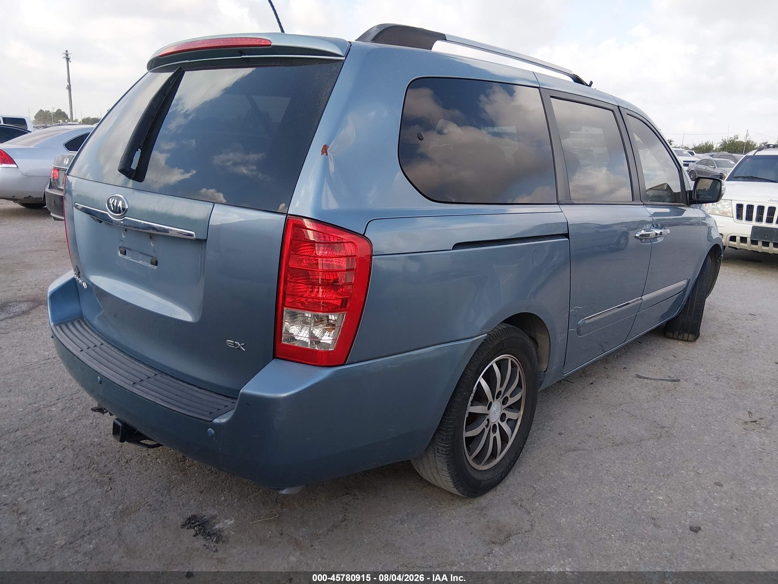 2012 Kia Sedona Ex Light Blue vin: KNDMH4C74C6486596