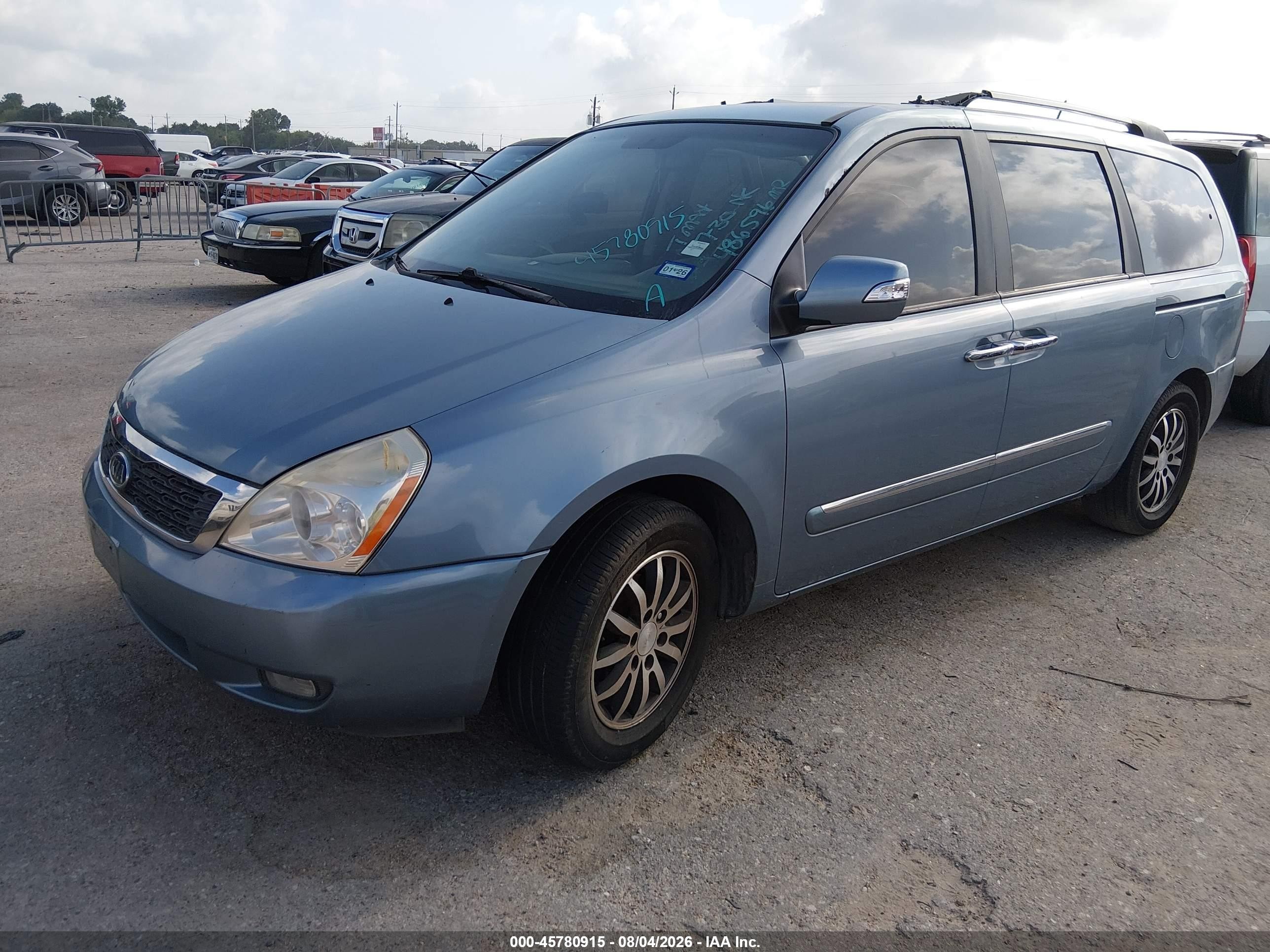 2012 Kia Sedona Ex Light Blue vin: KNDMH4C74C6486596