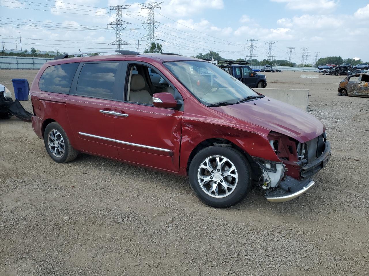 2014 Kia Sedona Ex Red vin: KNDMH4C75E6548381