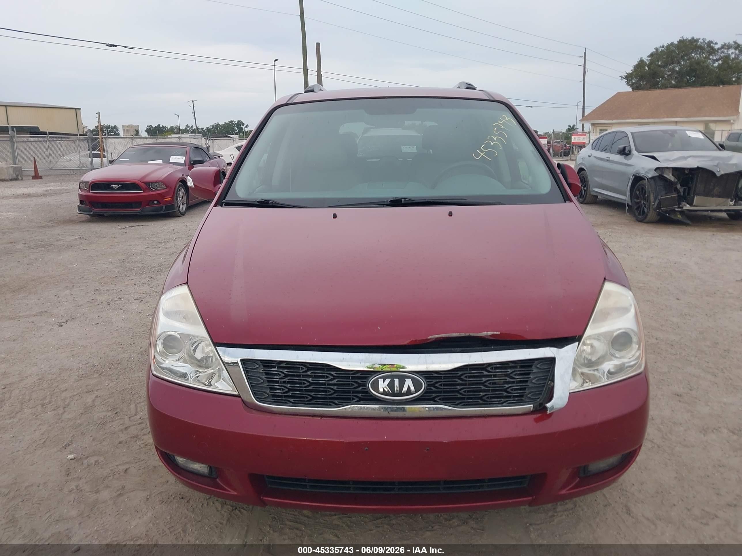 2012 Kia Sedona Ex Maroon vin: KNDMH4C76C6426366