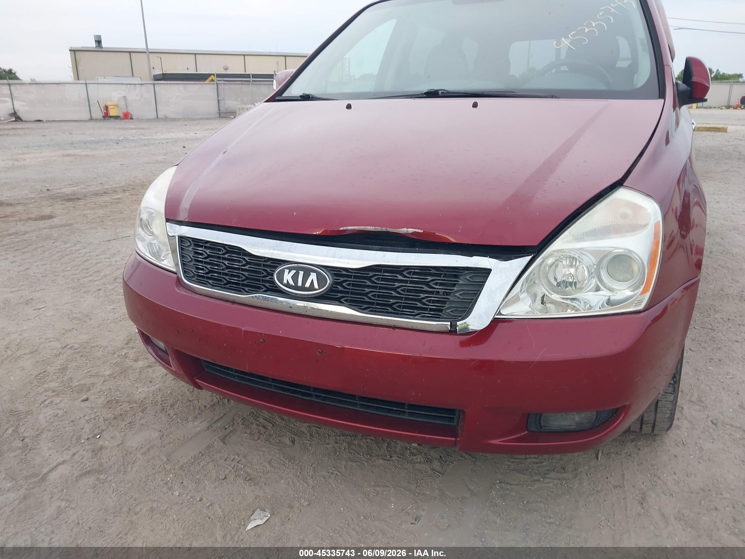 2012 Kia Sedona Ex Maroon vin: KNDMH4C76C6426366
