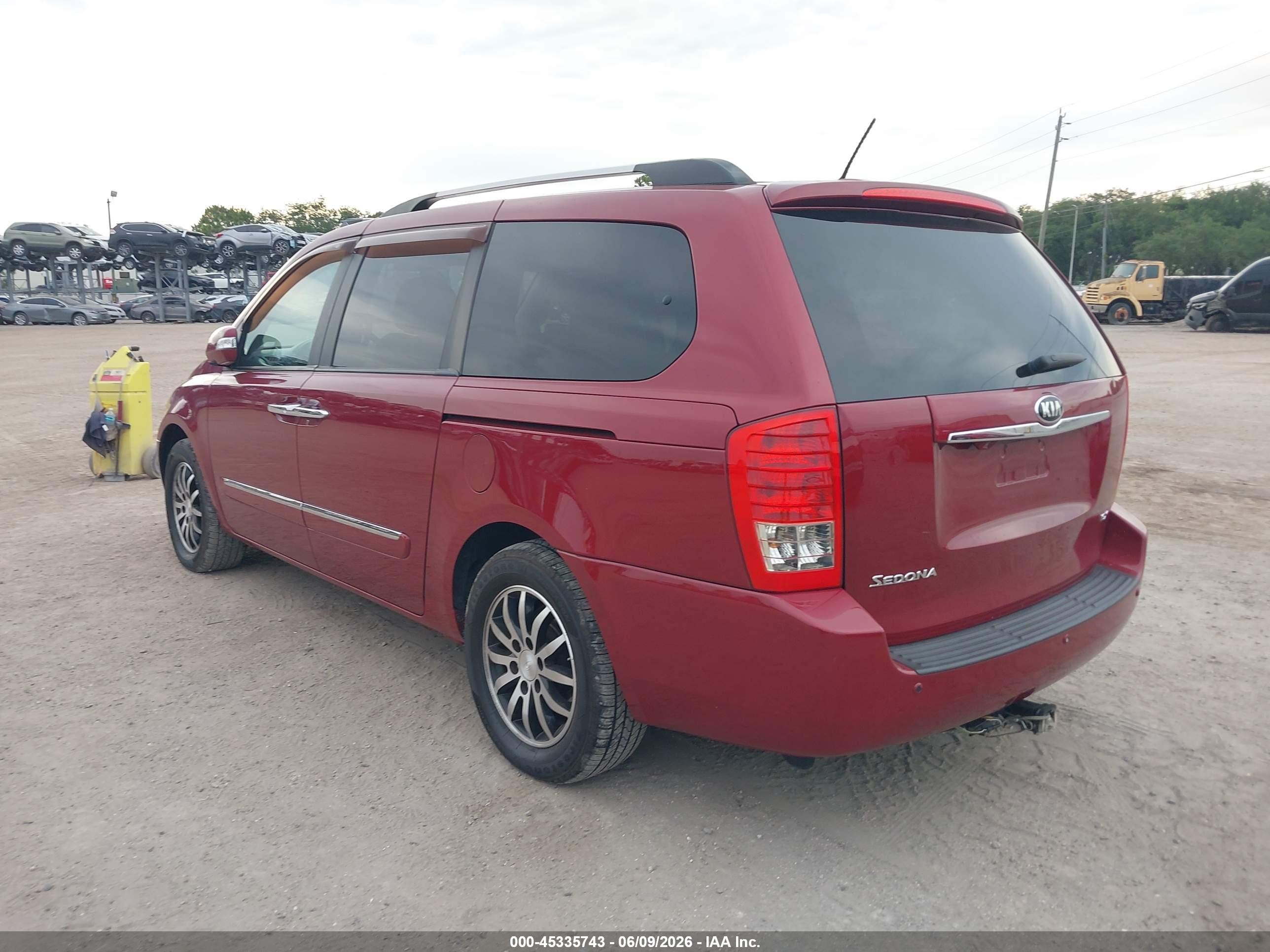 2012 Kia Sedona Ex Maroon vin: KNDMH4C76C6426366