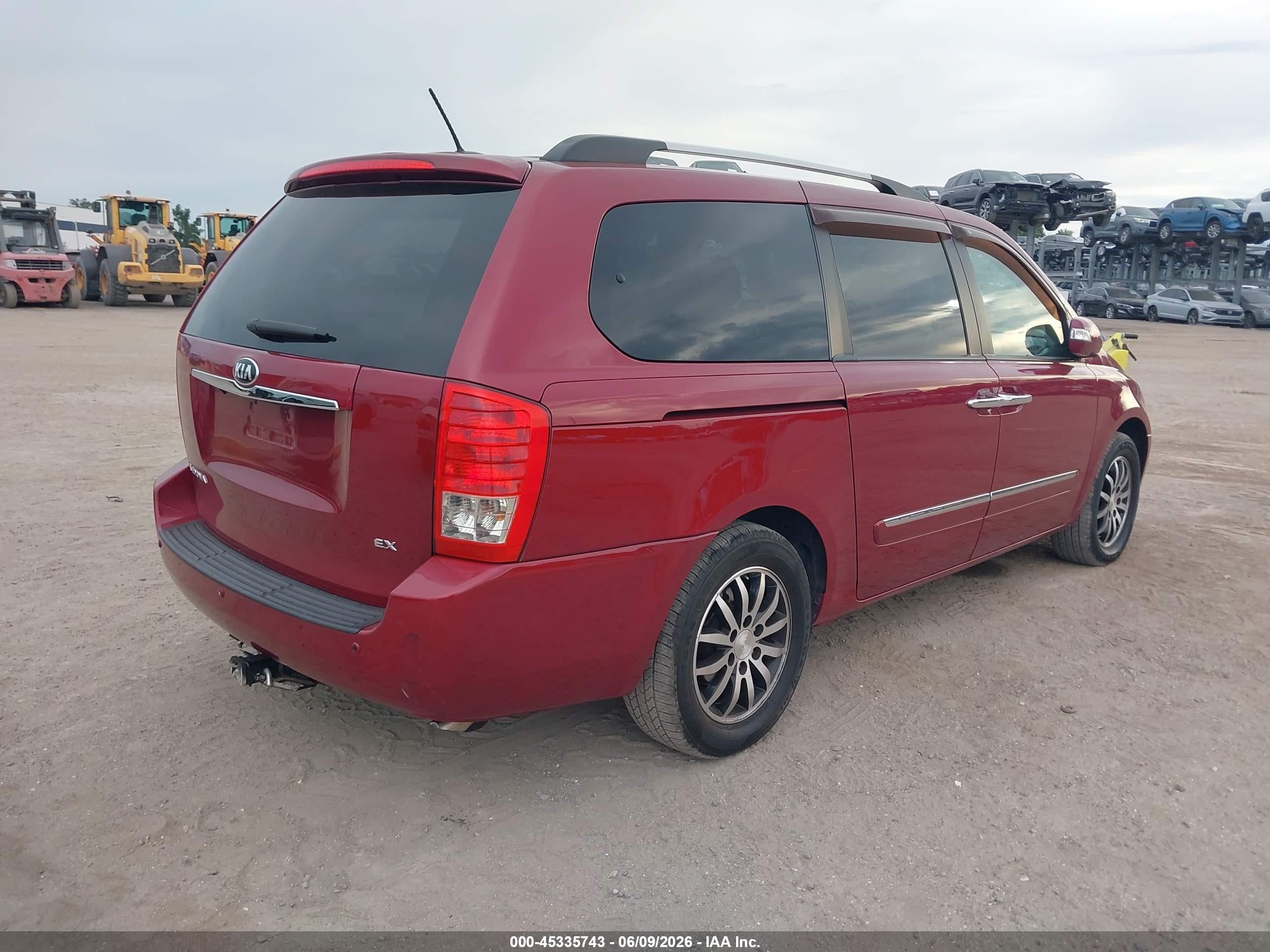 2012 Kia Sedona Ex Maroon vin: KNDMH4C76C6426366