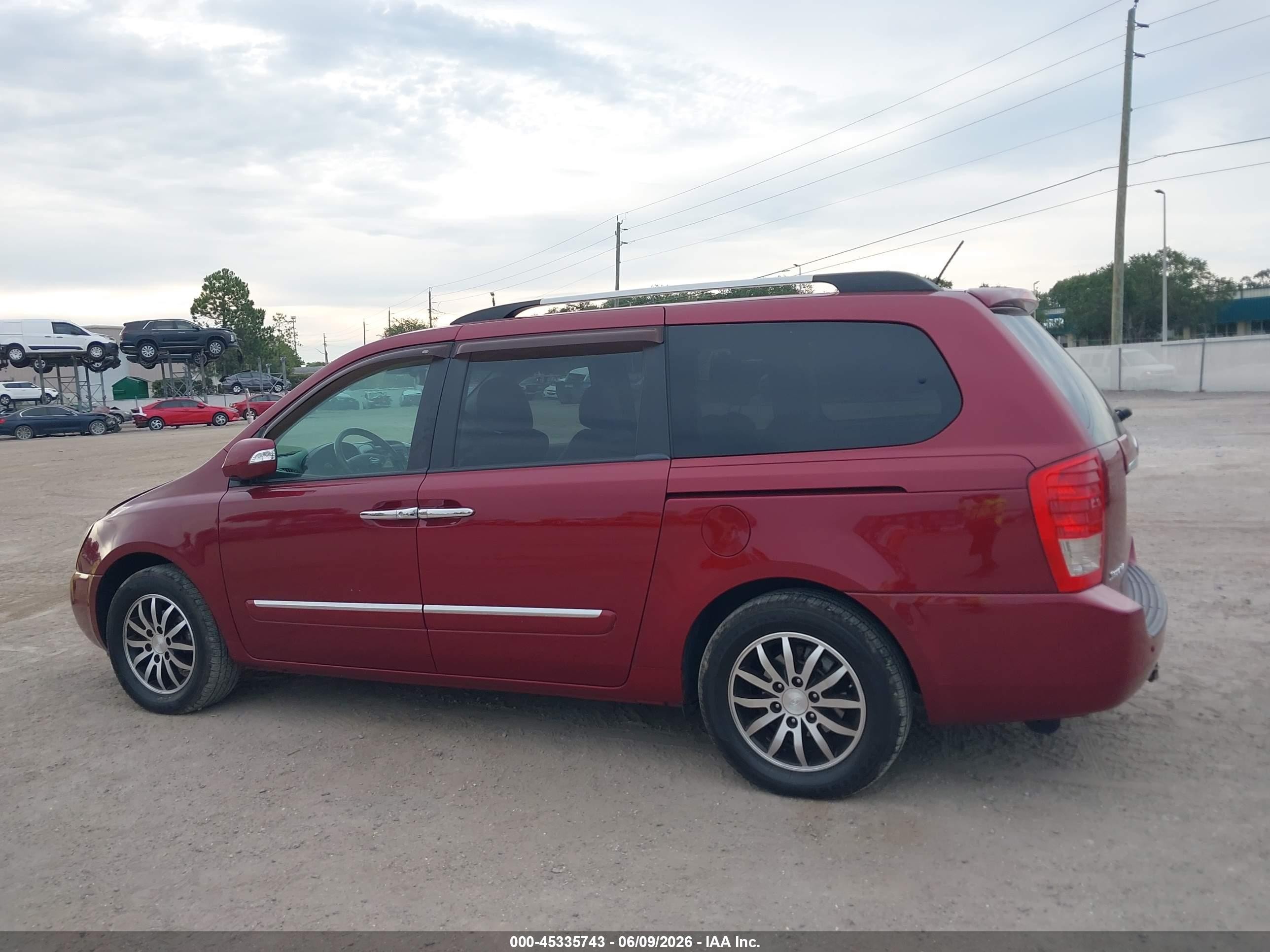 2012 Kia Sedona Ex Maroon vin: KNDMH4C76C6426366