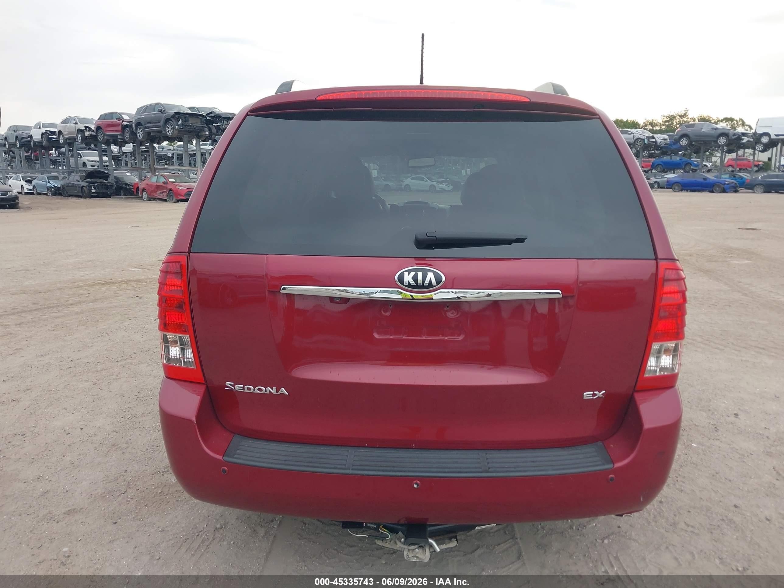 2012 Kia Sedona Ex Maroon vin: KNDMH4C76C6426366
