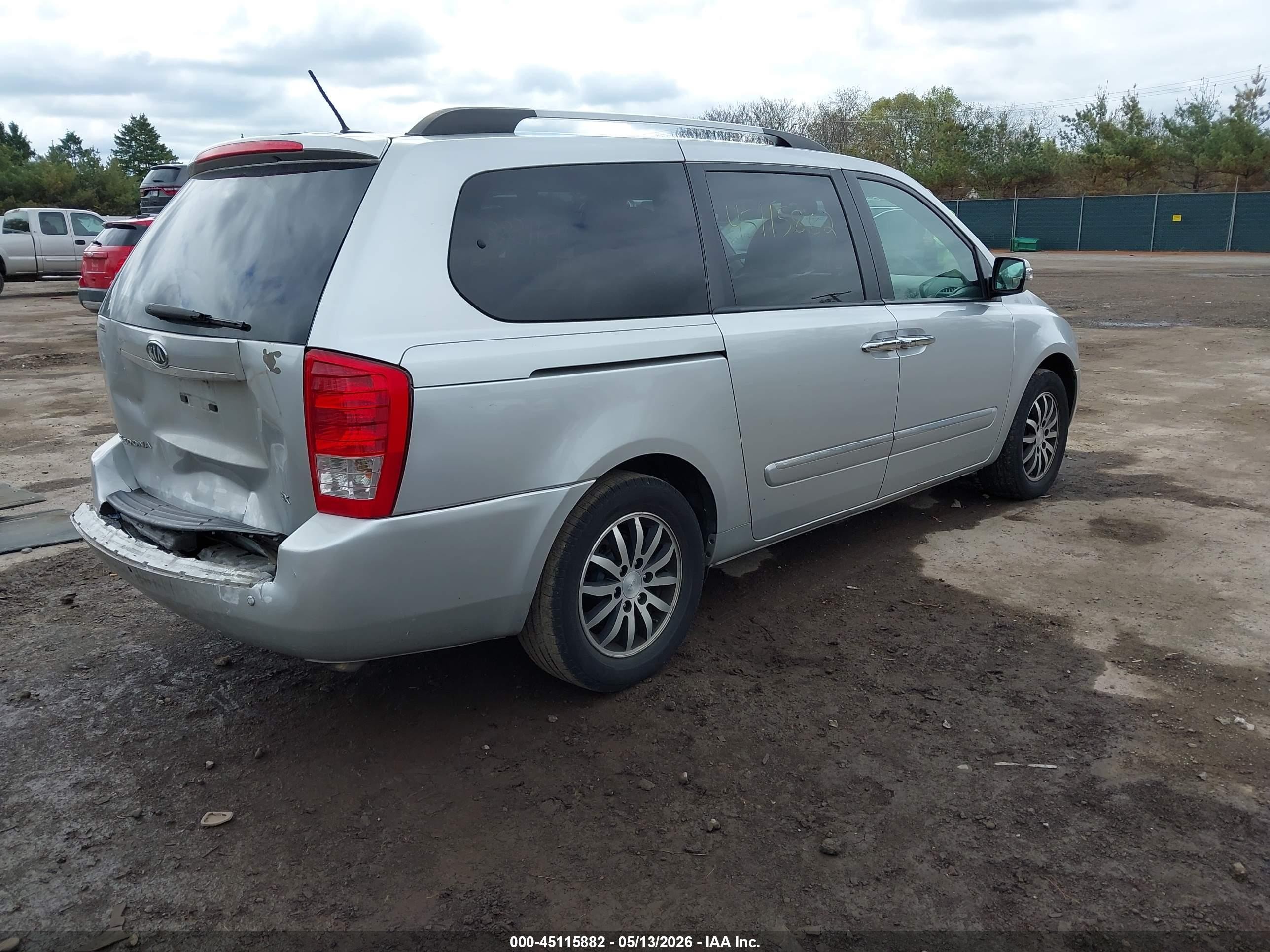2012 Kia Sedona Ex Silver vin: KNDMH4C77C6482543