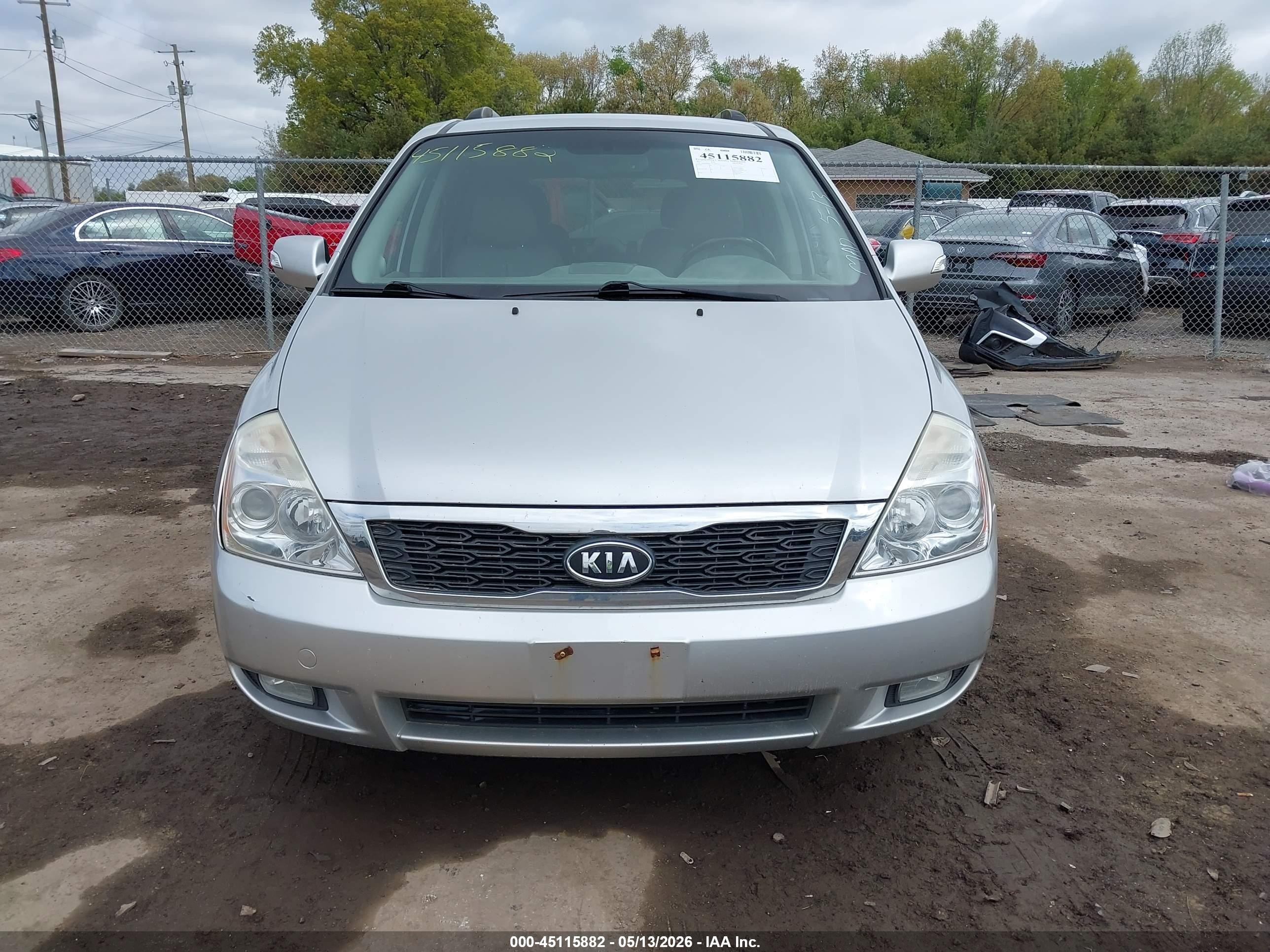 2012 Kia Sedona Ex Silver vin: KNDMH4C77C6482543