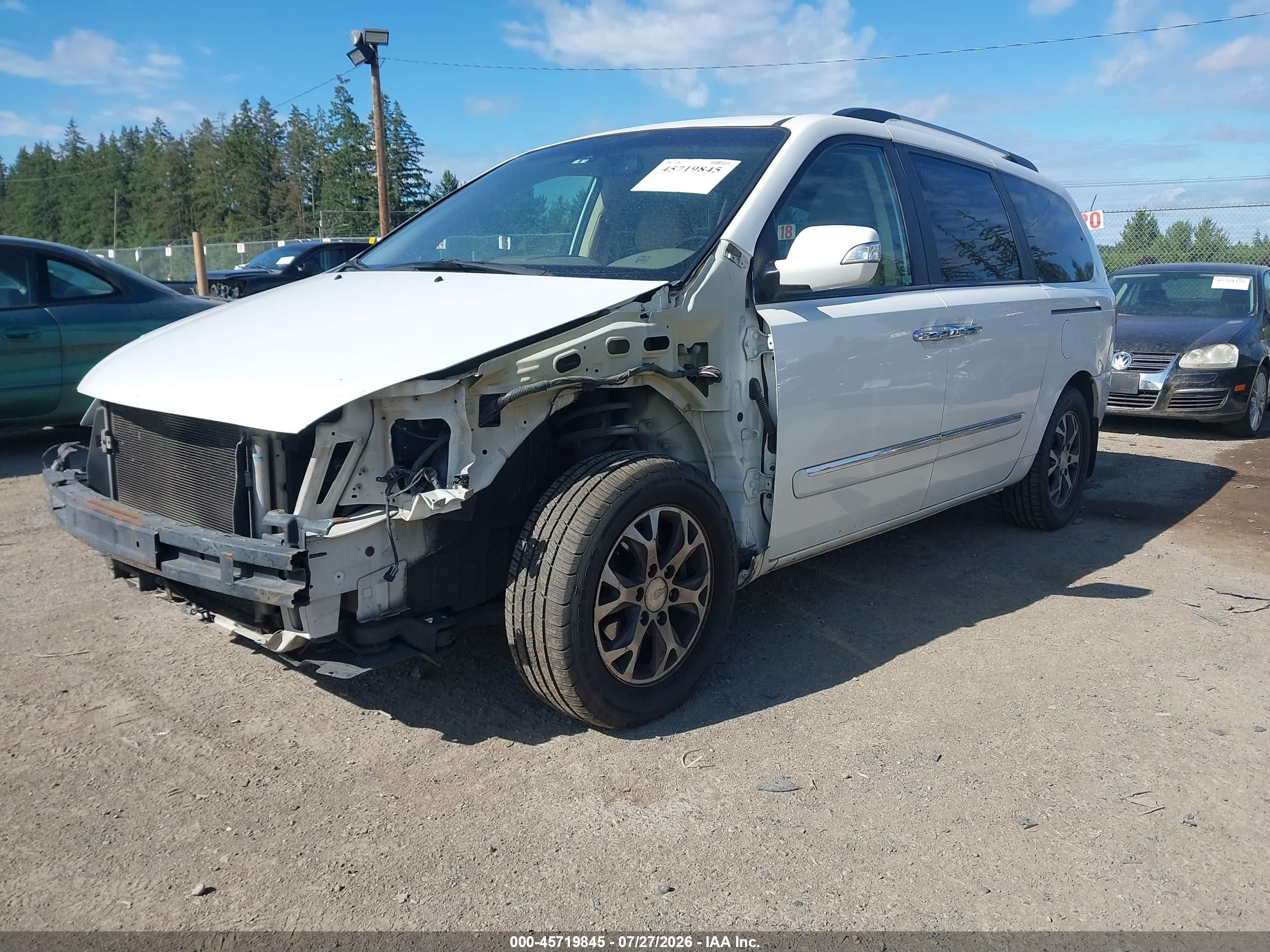 2014 Kia Sedona Ex White vin: KNDMH4C77E6564744