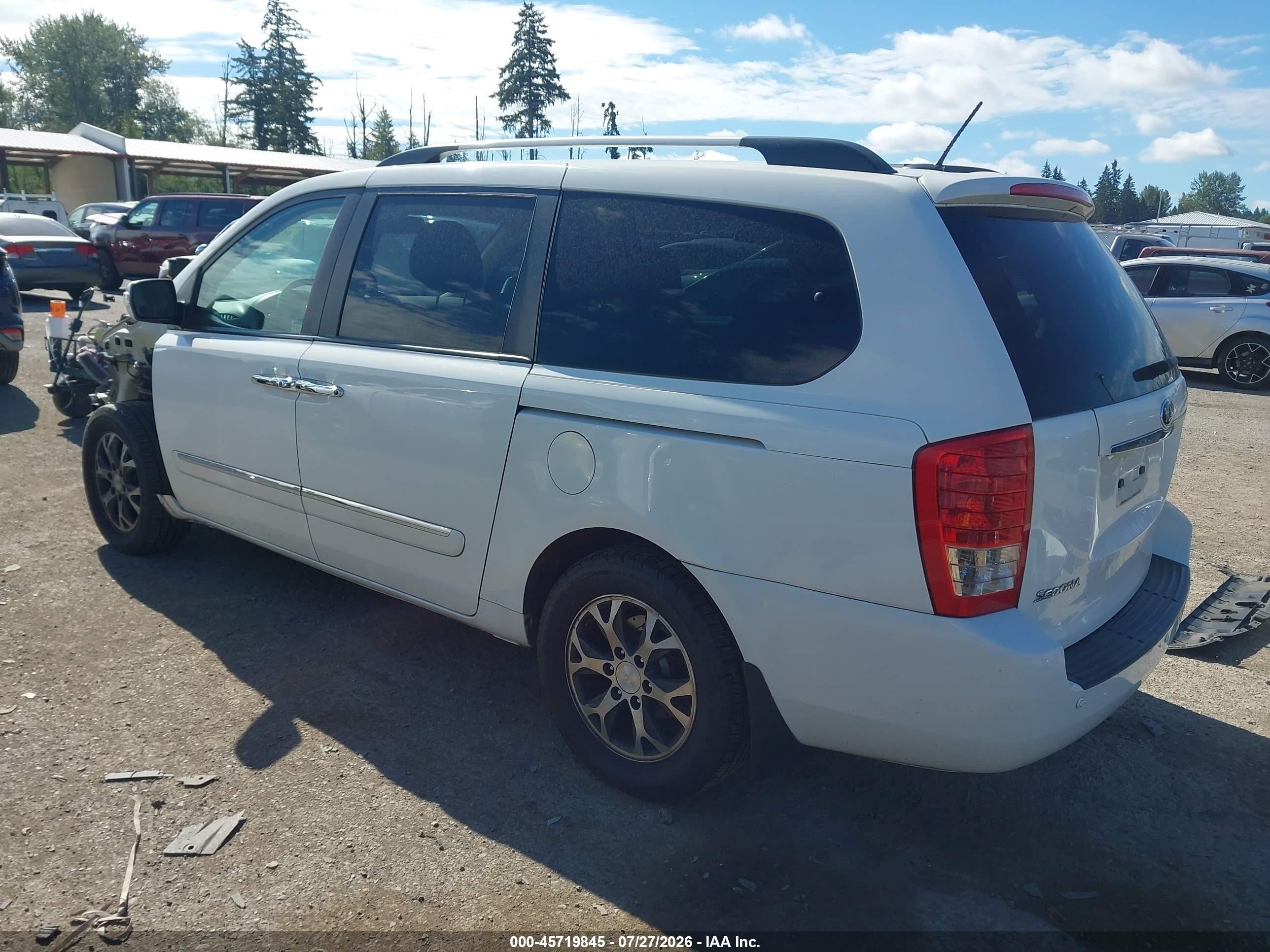 2014 Kia Sedona Ex White vin: KNDMH4C77E6564744