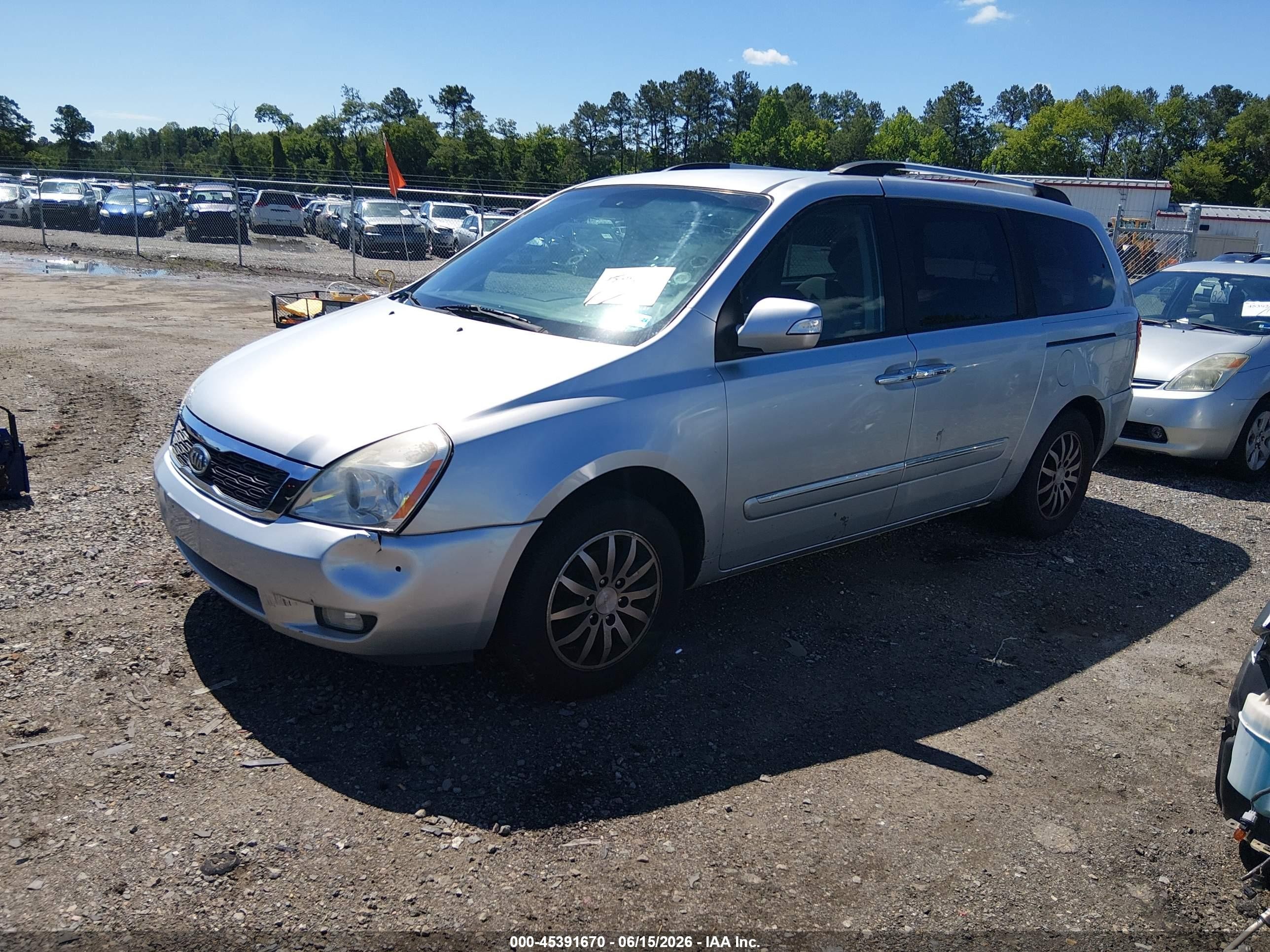 2012 Kia Sedona Ex Silver vin: KNDMH4C78C6457022