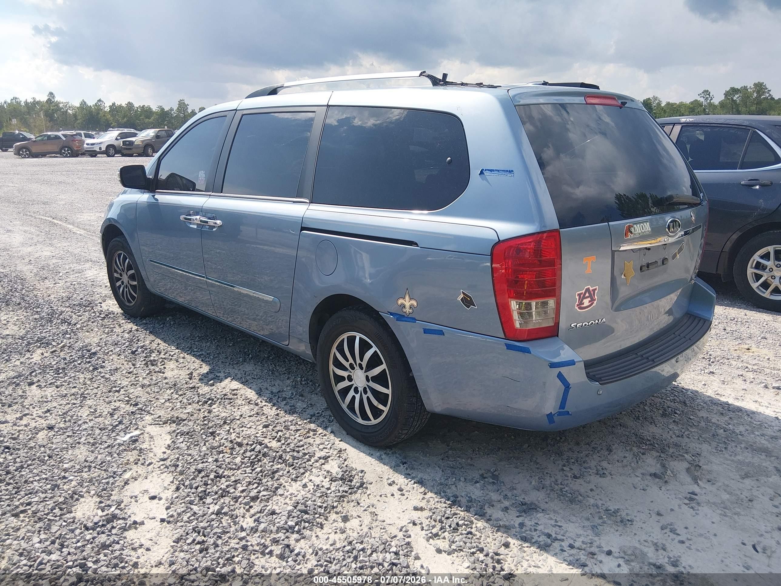 2011 Kia Sedona Ex Синий vin: KNDMH4C79B6374035