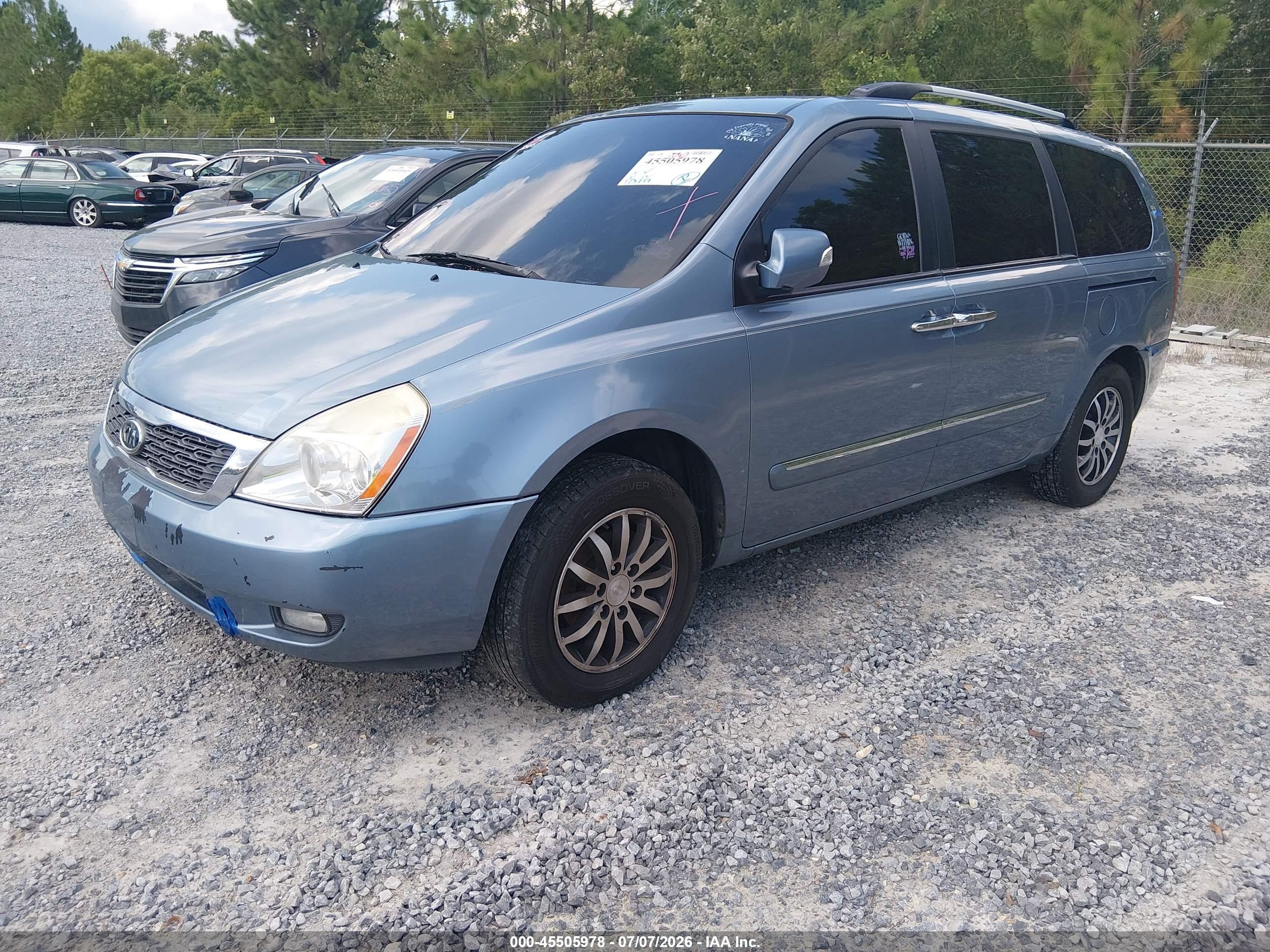 2011 Kia Sedona Ex Синий vin: KNDMH4C79B6374035