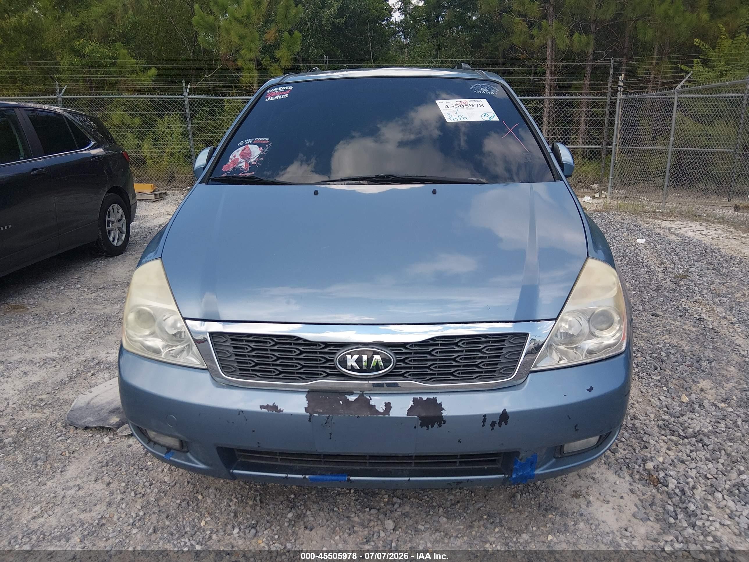 2011 Kia Sedona Ex Синий vin: KNDMH4C79B6374035