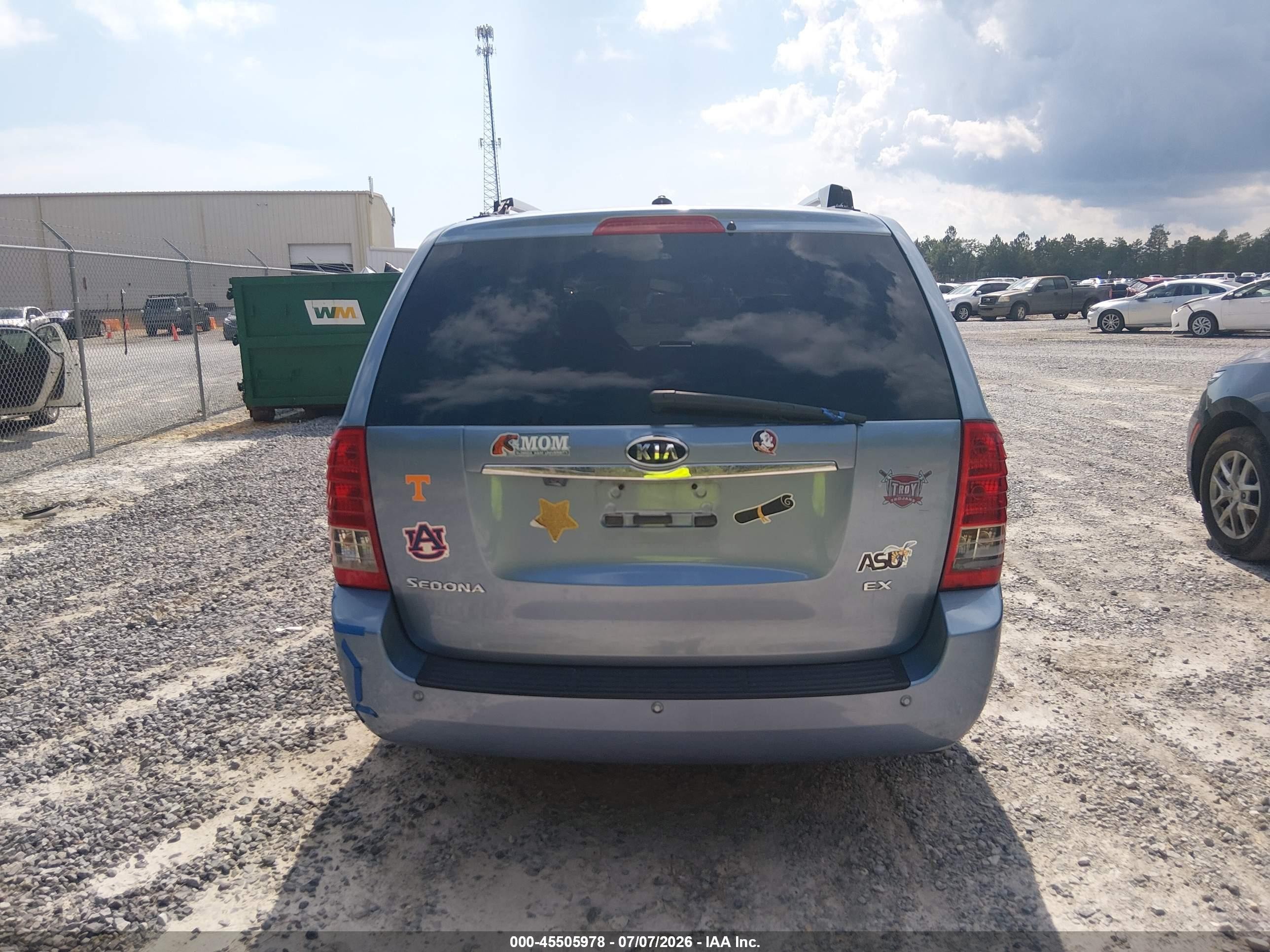 2011 Kia Sedona Ex Синий vin: KNDMH4C79B6374035