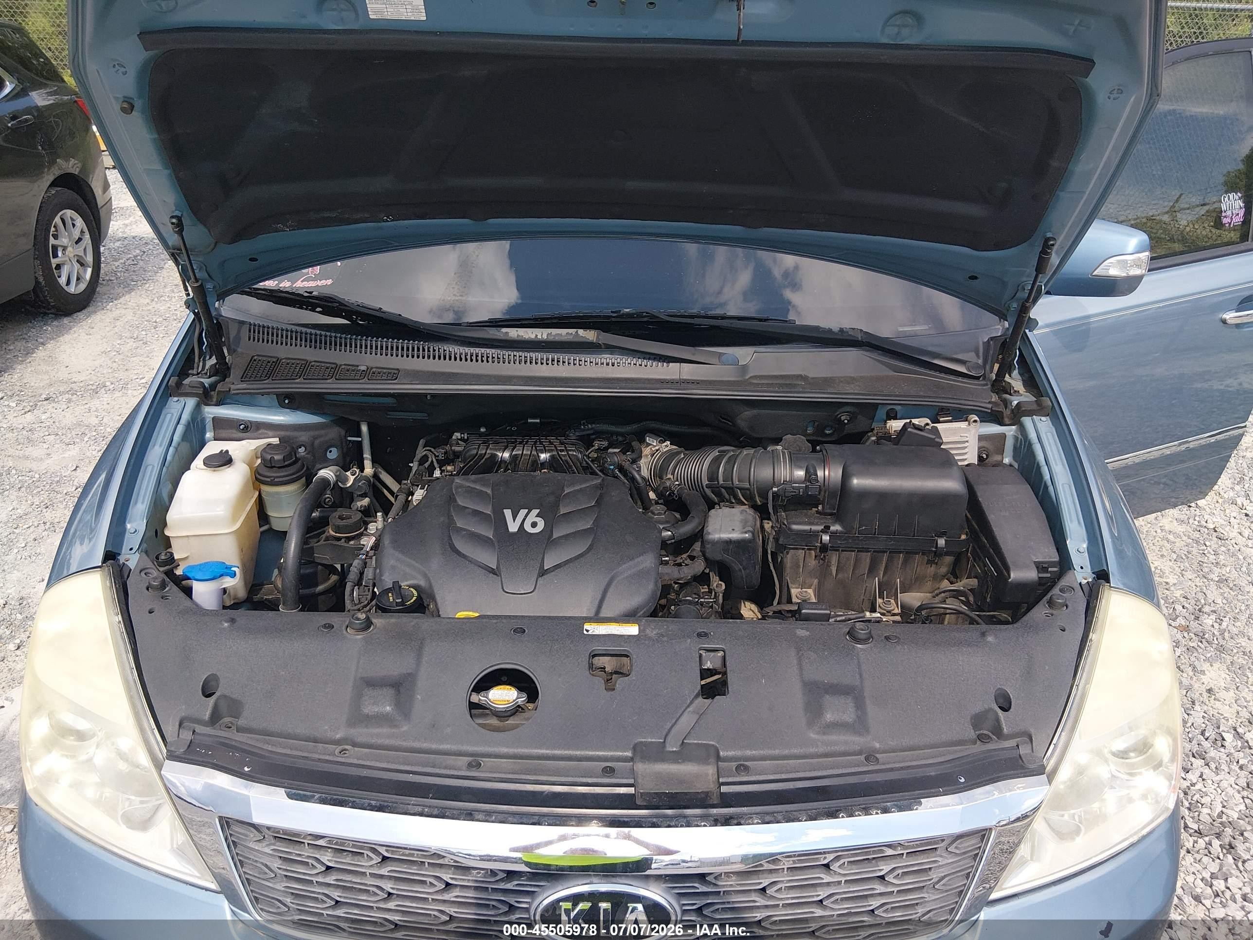 2011 Kia Sedona Ex Синий vin: KNDMH4C79B6374035