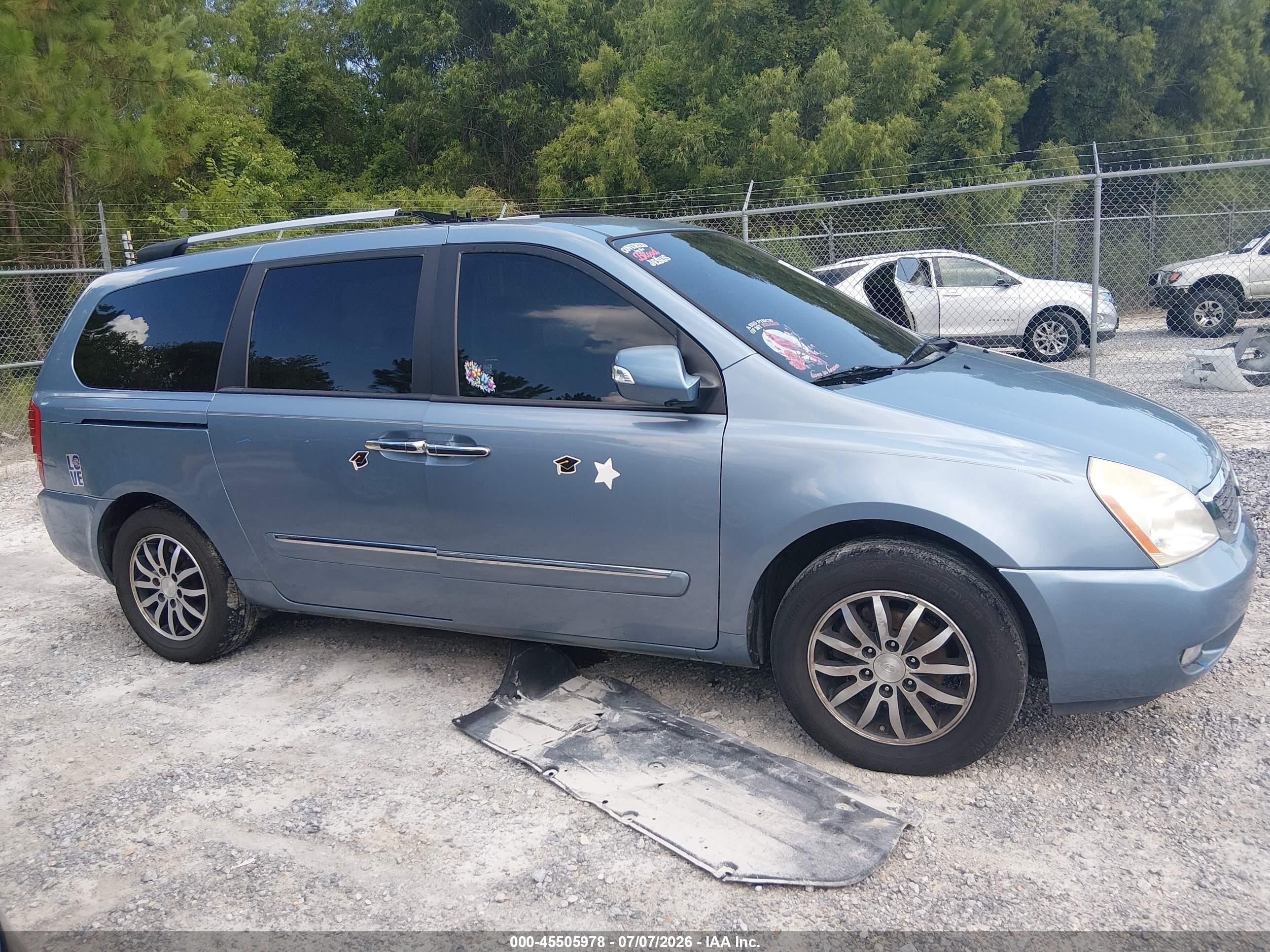 2011 Kia Sedona Ex Синий vin: KNDMH4C79B6374035