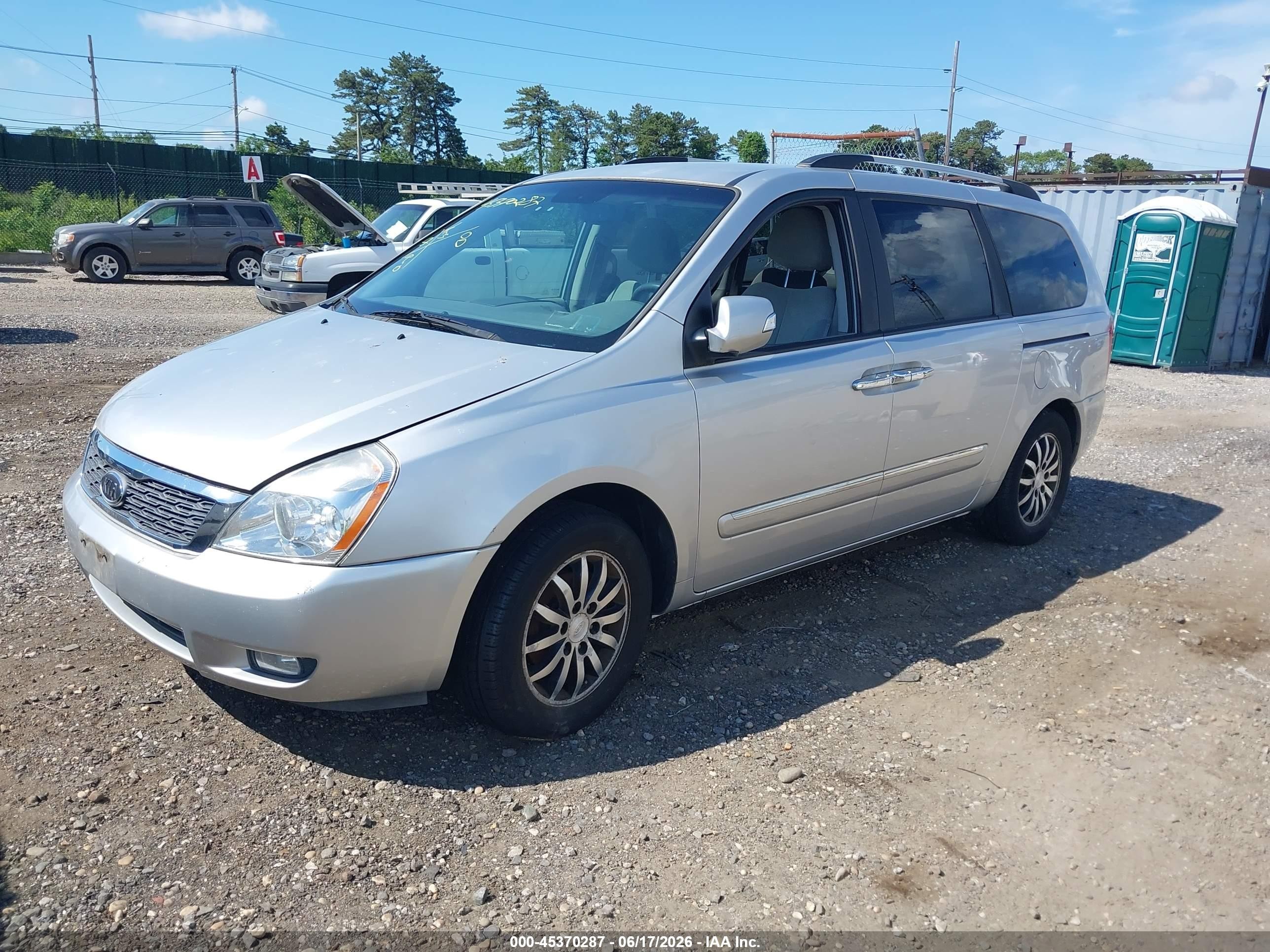 2012 Kia Sedona Ex Silver vin: KNDMH4C79C6432730