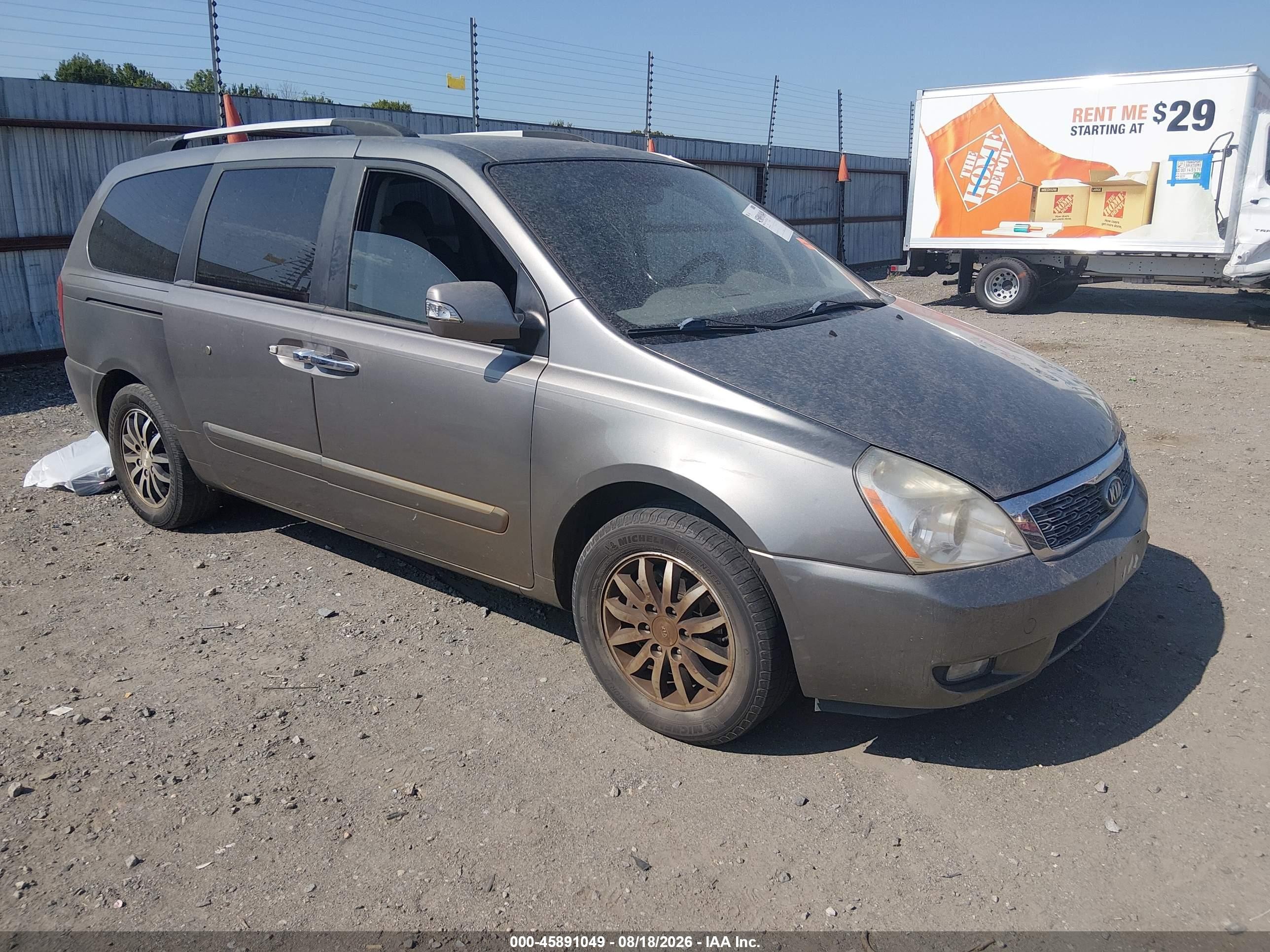 2012 Kia Sedona Ex Gray vin: KNDMH4C79C6433988