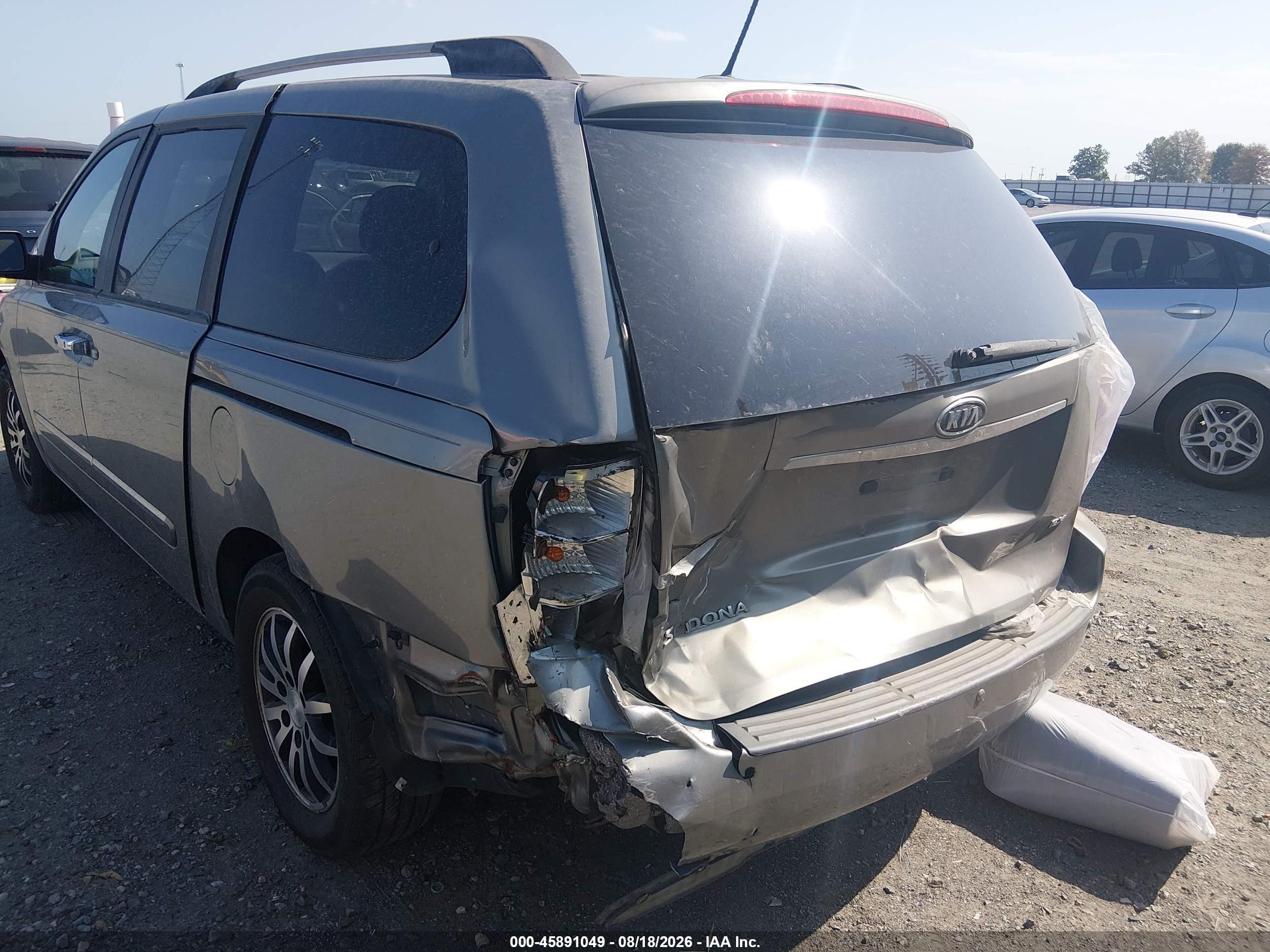 2012 Kia Sedona Ex Gray vin: KNDMH4C79C6433988