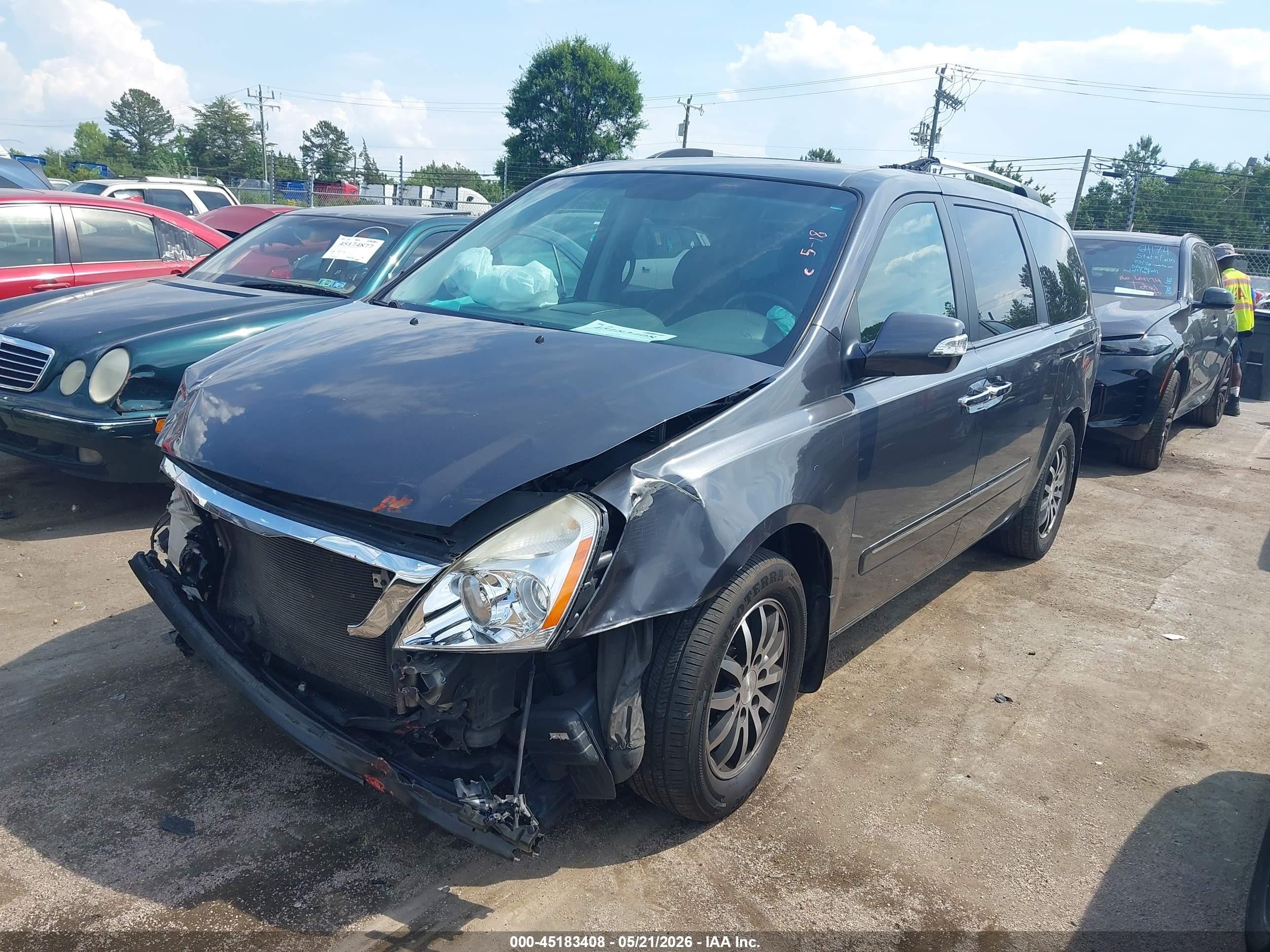 2012 Kia Sedona Ex Gray vin: KNDMH4C79C6488408
