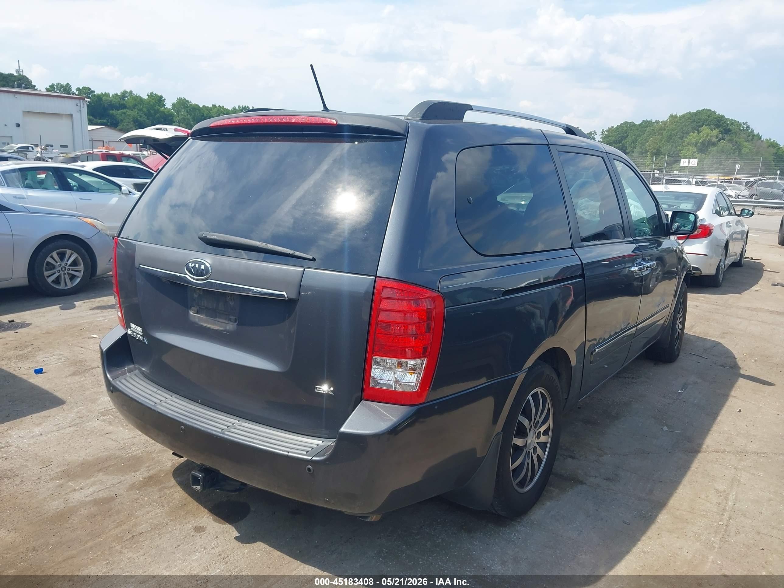 2012 Kia Sedona Ex Gray vin: KNDMH4C79C6488408