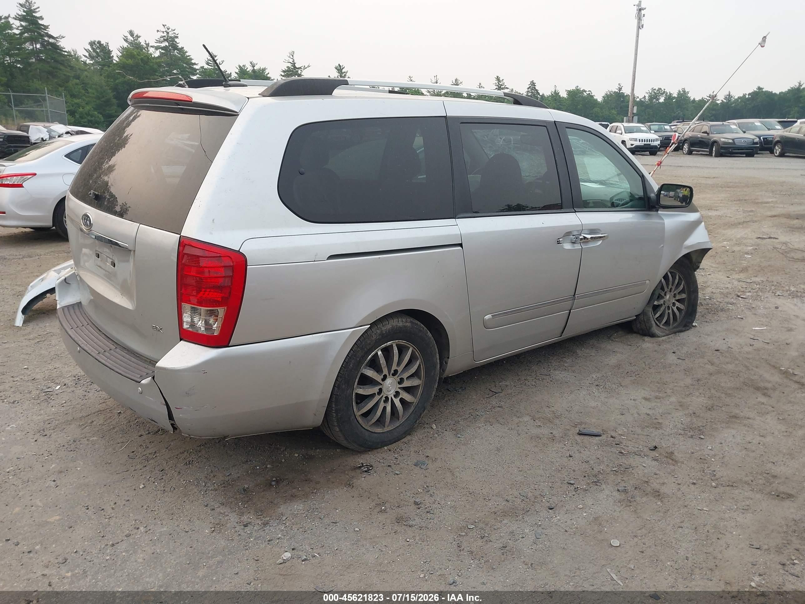 2012 Kia Sedona Ex Silver vin: KNDMH4C79C6494693