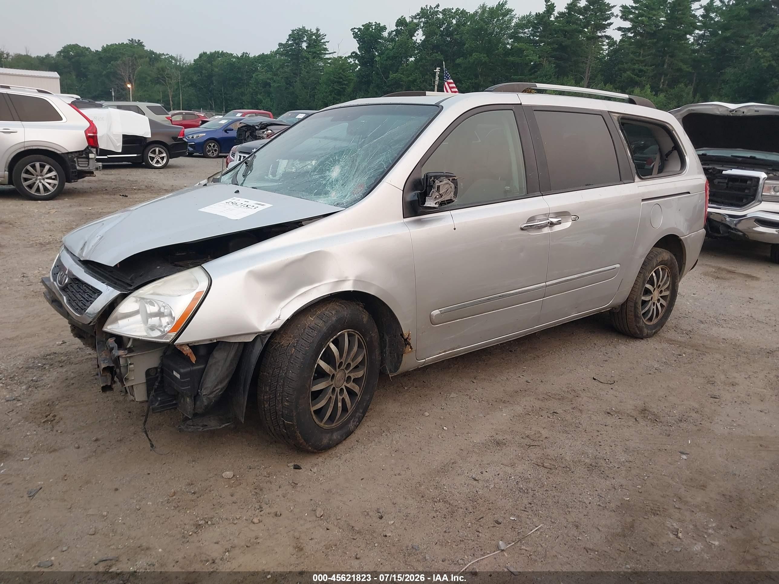2012 Kia Sedona Ex Silver vin: KNDMH4C79C6494693