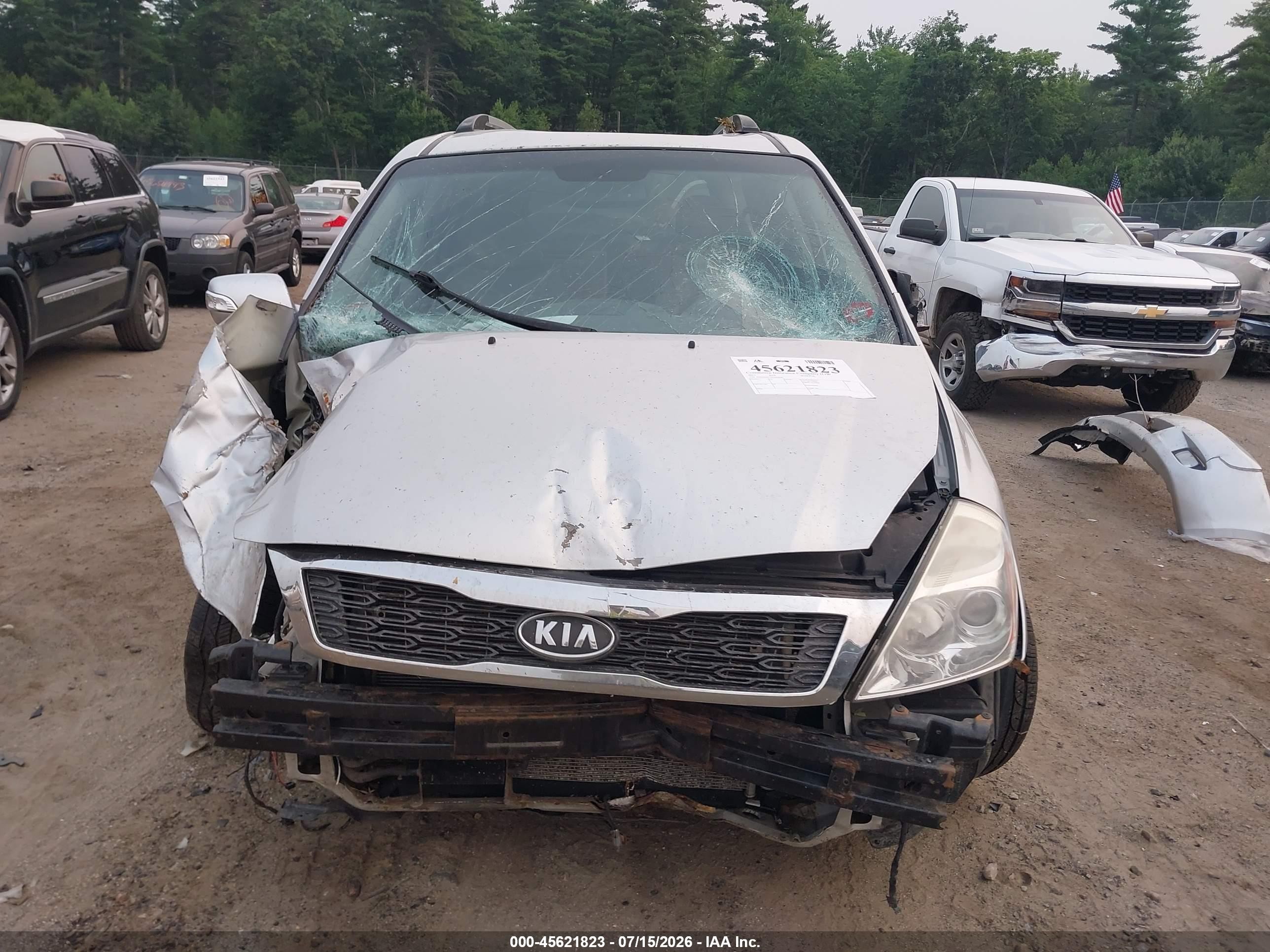 2012 Kia Sedona Ex Silver vin: KNDMH4C79C6494693