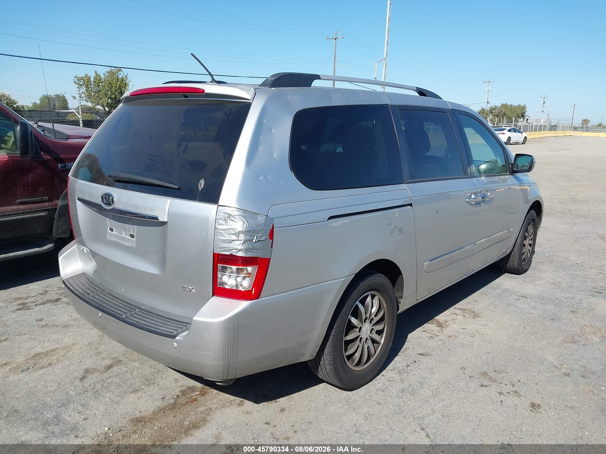 2012 Kia Sedona Ex Silver vin: KNDMH4C79C6495939