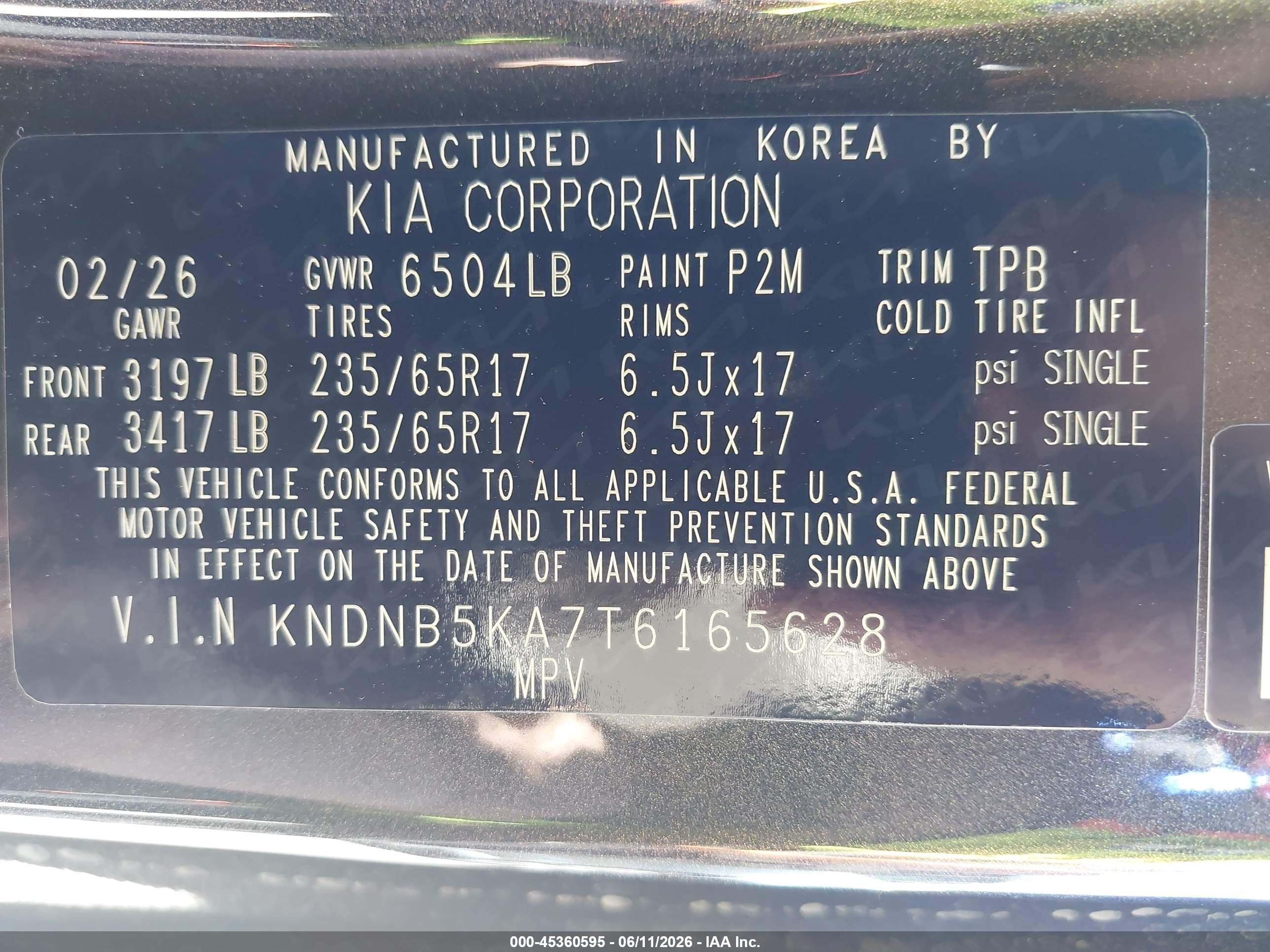 2026 Kia Carnival Mpv Hybrid Lxs Gray vin: KNDNB5KA7T6165628