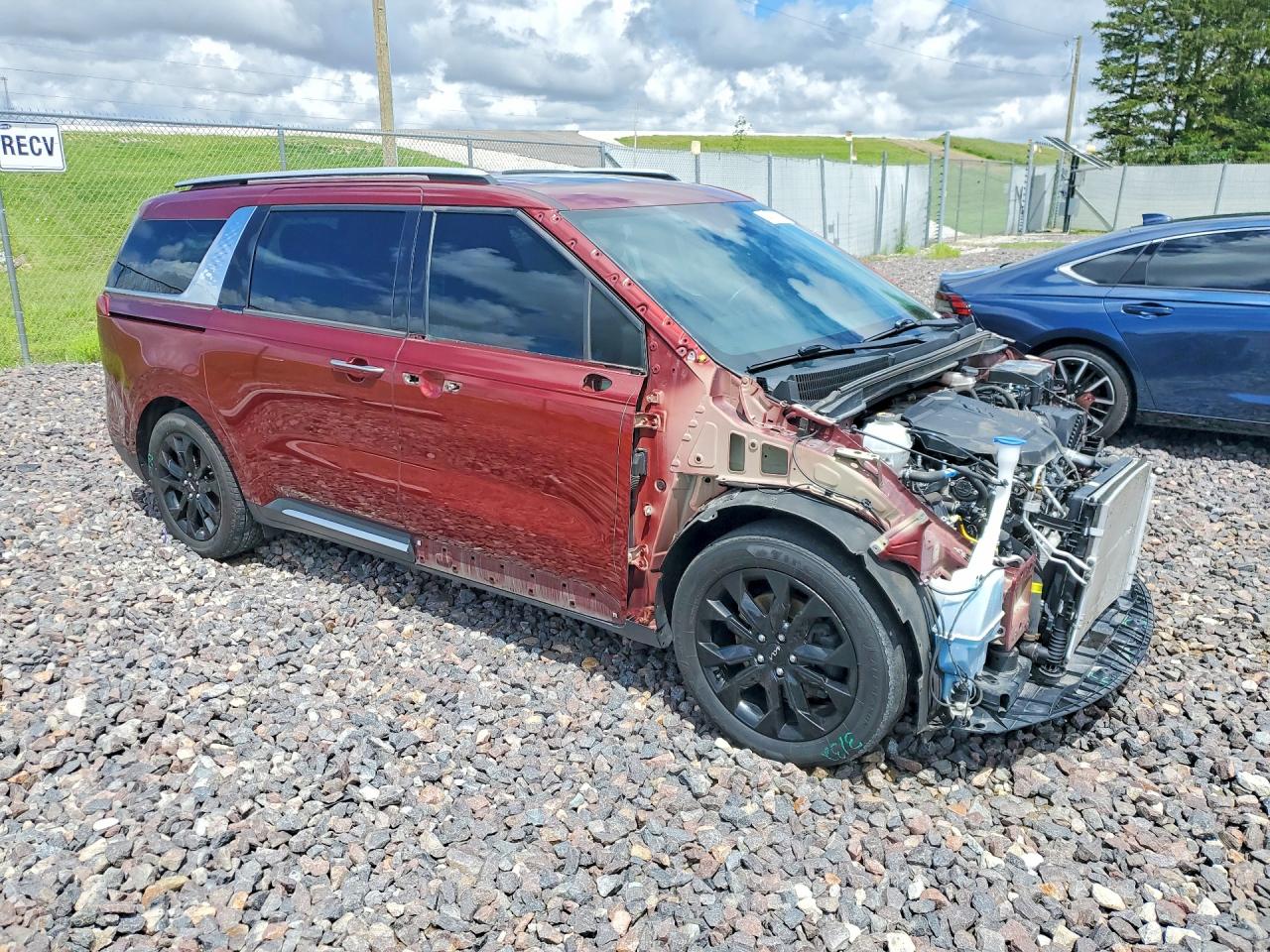 2022 Kia Carnival Sx Prestige Burgundy vin: KNDNE5H33N6070860