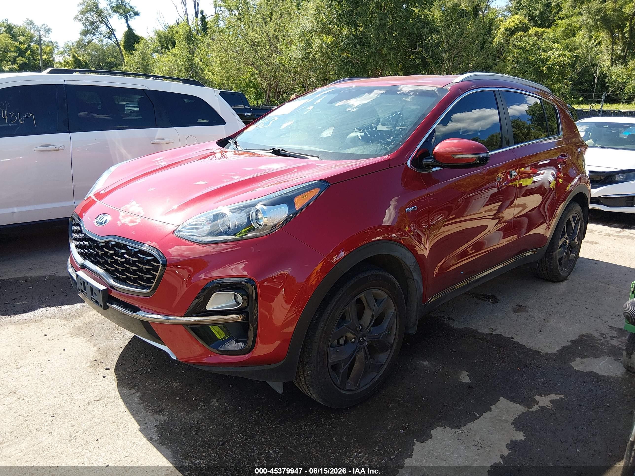 2021 Kia Sportage S Red vin: KNDP6CACXM7844485