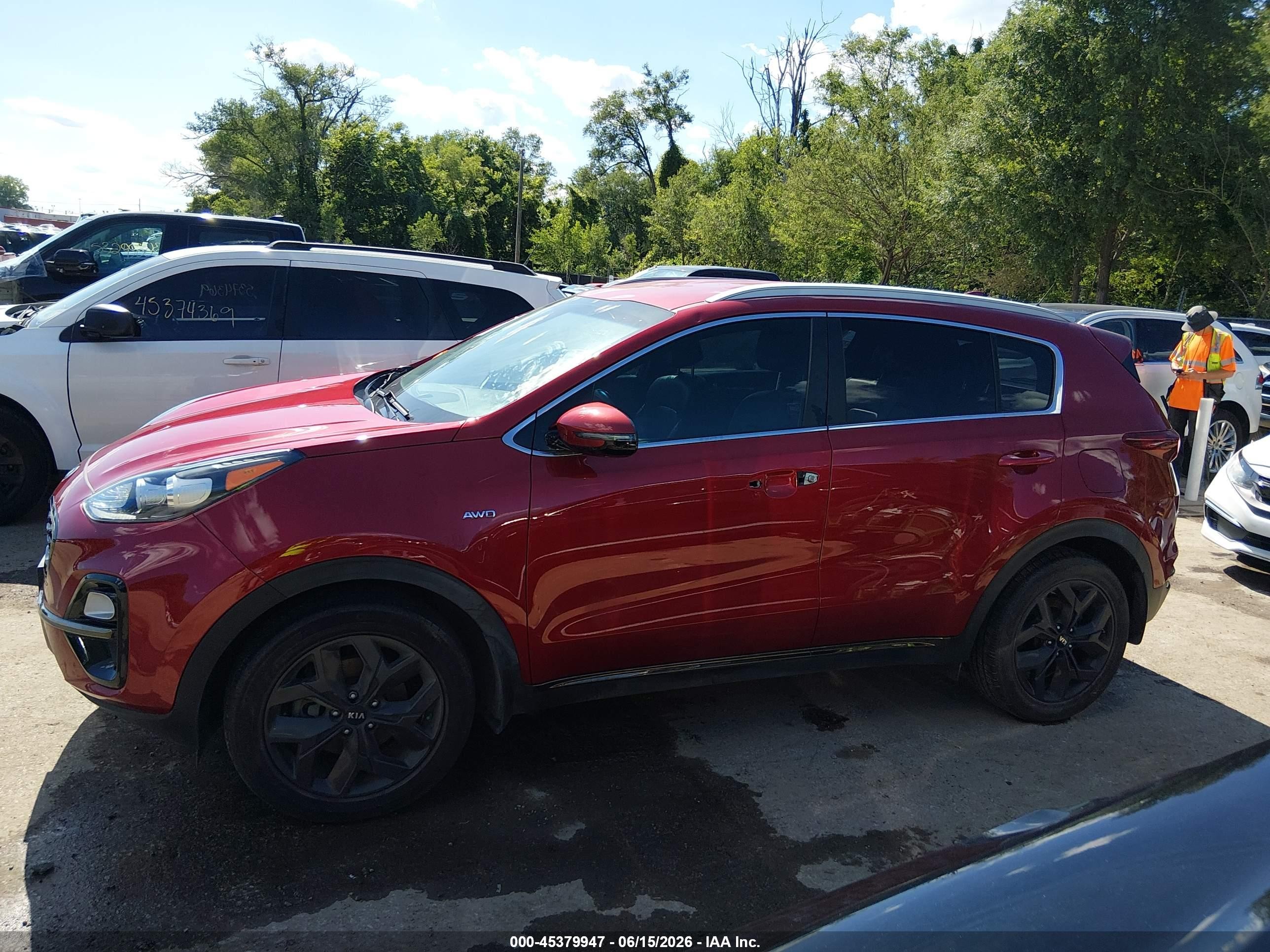 2021 Kia Sportage S Red vin: KNDP6CACXM7844485