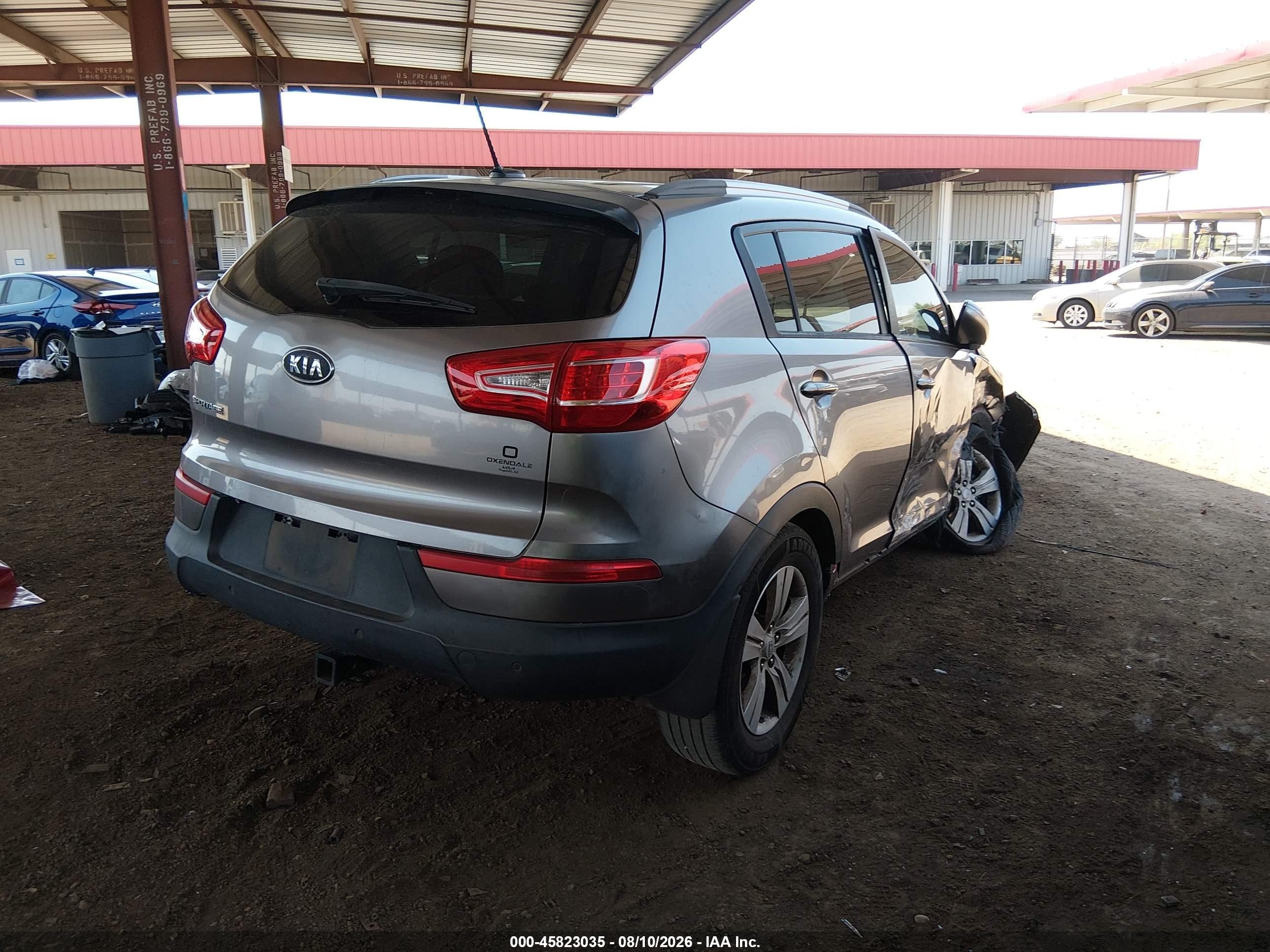 2011 Kia Sportage Lx Gray vin: KNDPB3A20B7119977