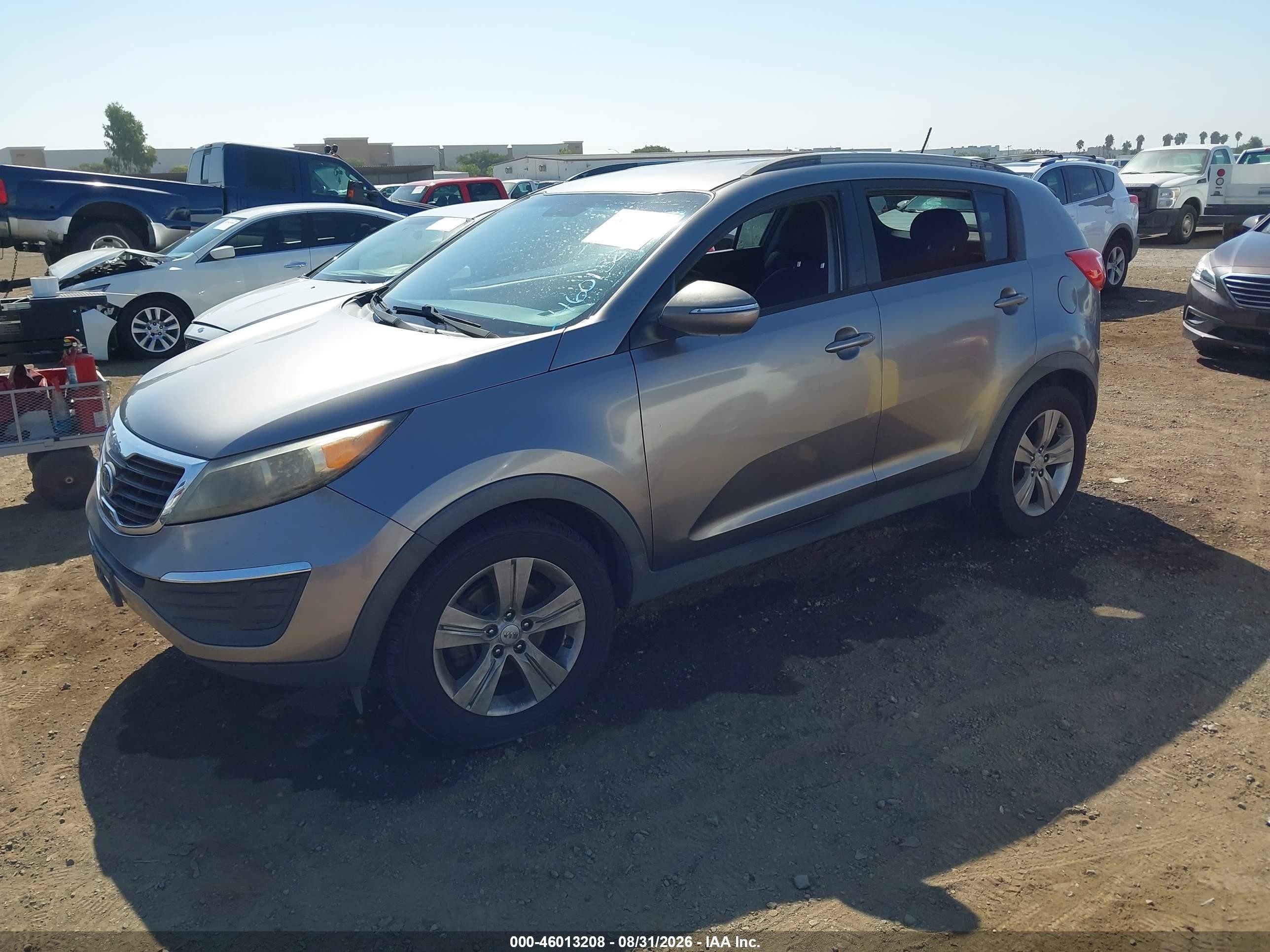 2012 Kia Sportage Lx Gray vin: KNDPB3A20C7228666