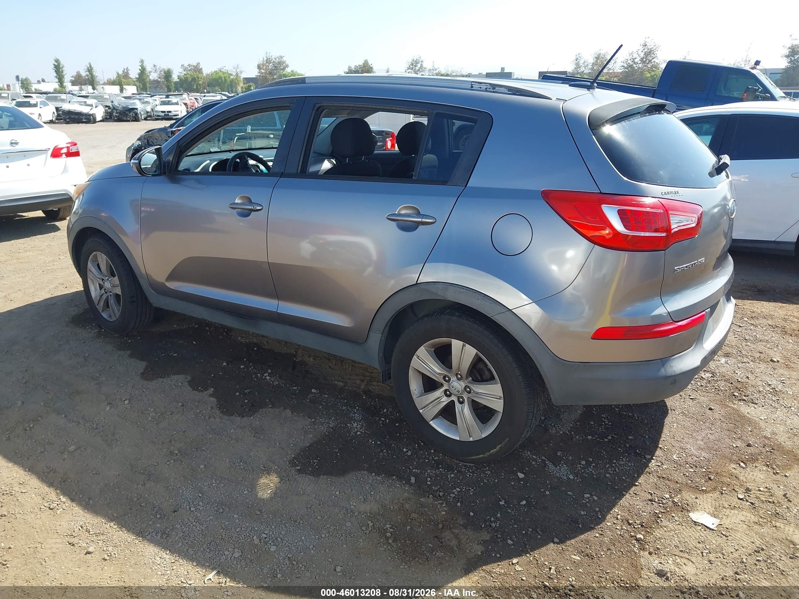 2012 Kia Sportage Lx Gray vin: KNDPB3A20C7228666
