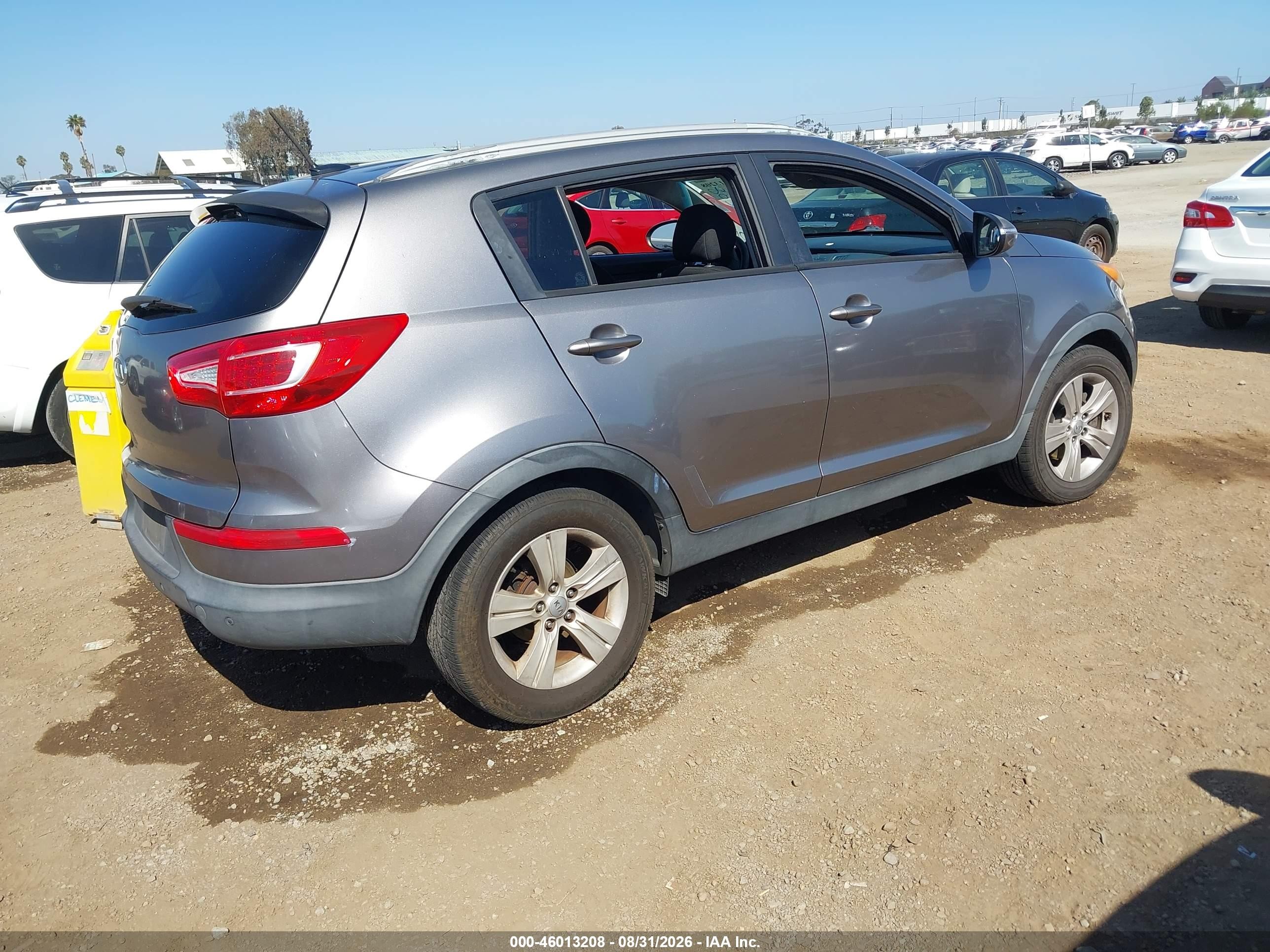 2012 Kia Sportage Lx Gray vin: KNDPB3A20C7228666