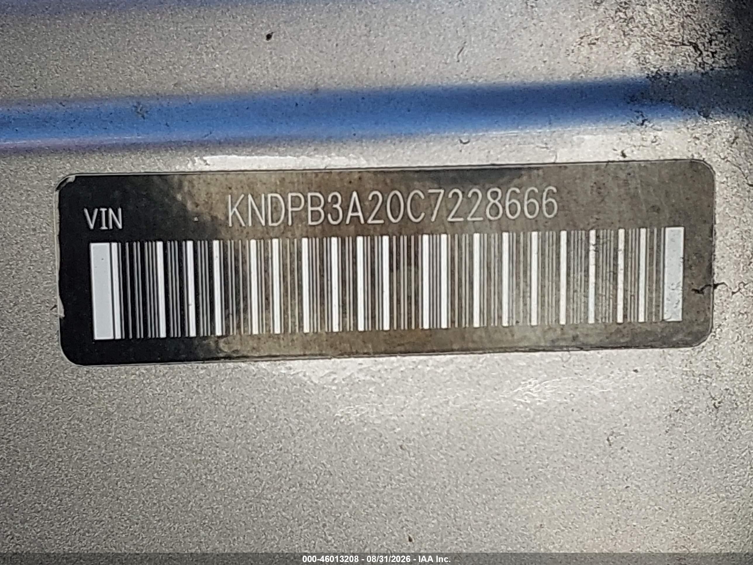 2012 Kia Sportage Lx Gray vin: KNDPB3A20C7228666