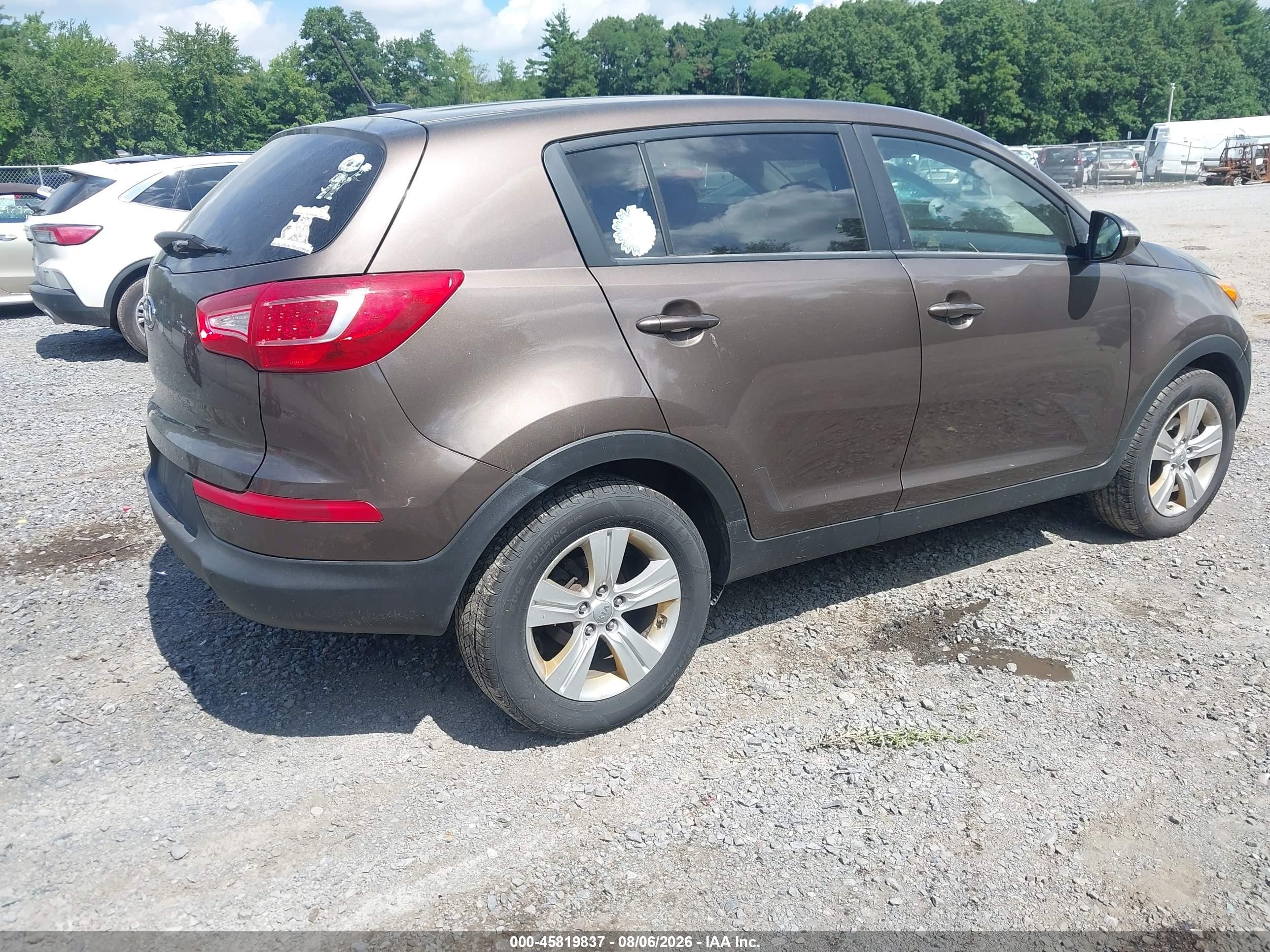 2012 Kia Sportage Lx Brown vin: KNDPB3A20C7255317