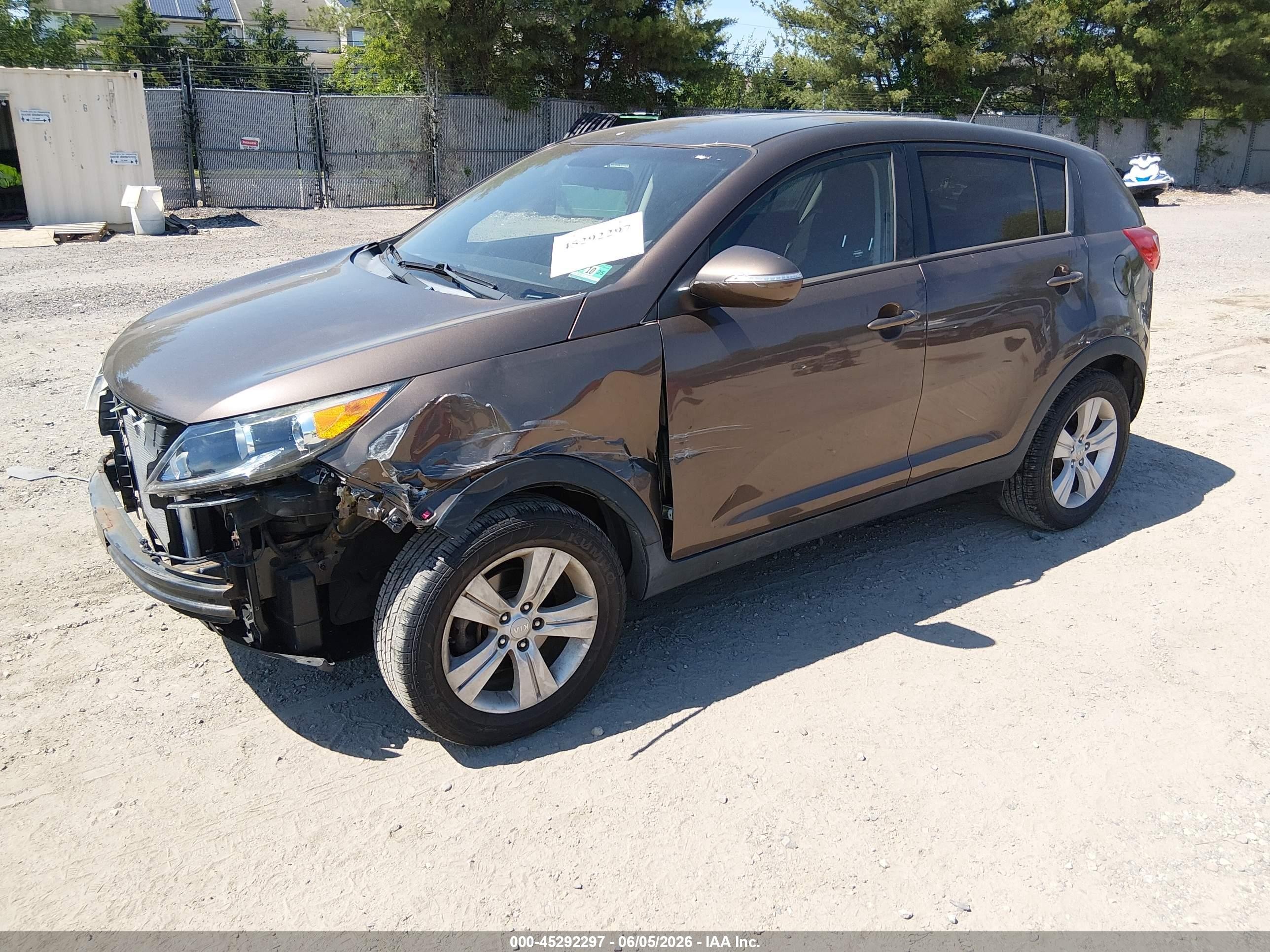 2013 Kia Sportage Lx Brown vin: KNDPB3A20D7379556