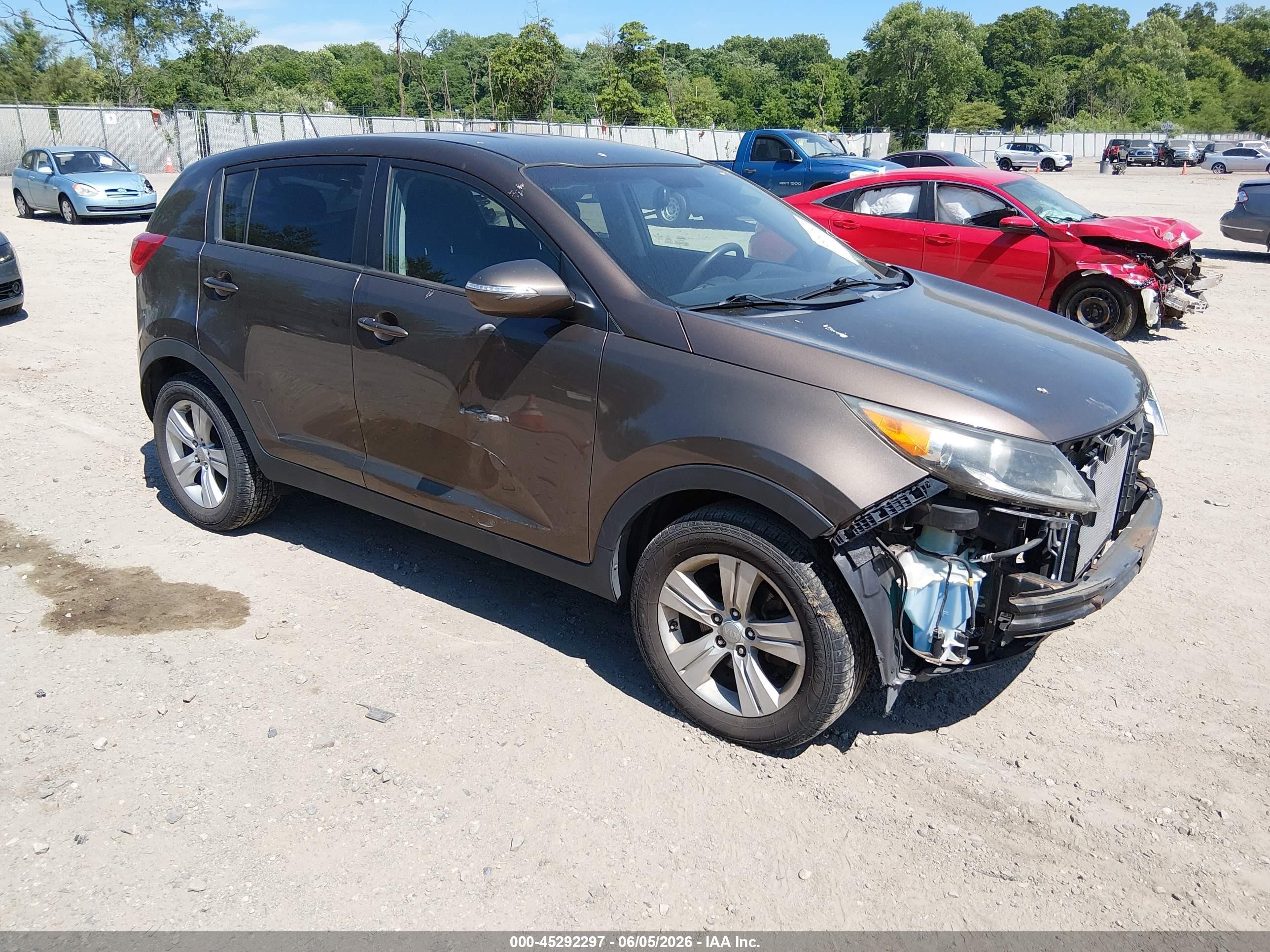 2013 Kia Sportage Lx Brown vin: KNDPB3A20D7379556