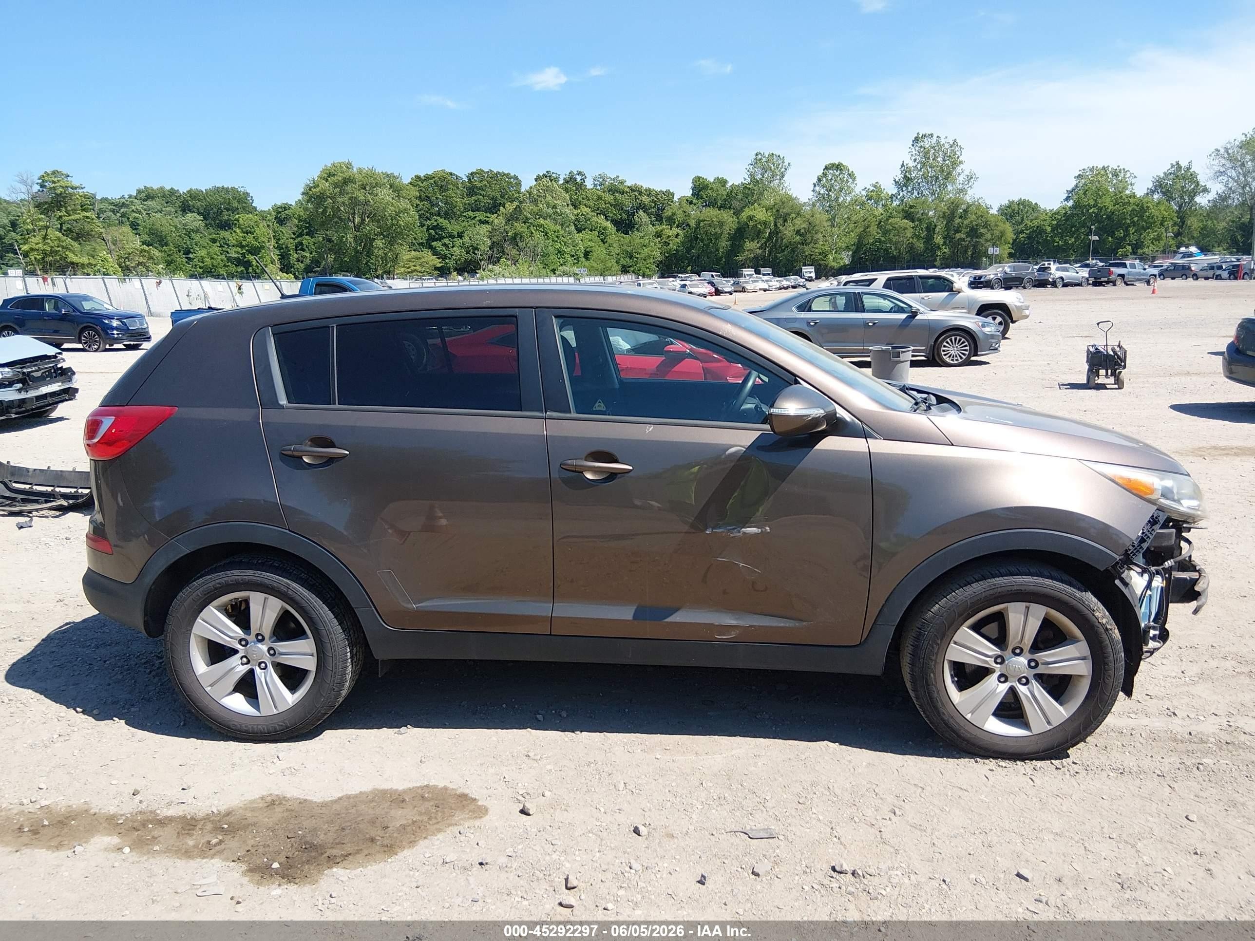 2013 Kia Sportage Lx Brown vin: KNDPB3A20D7379556