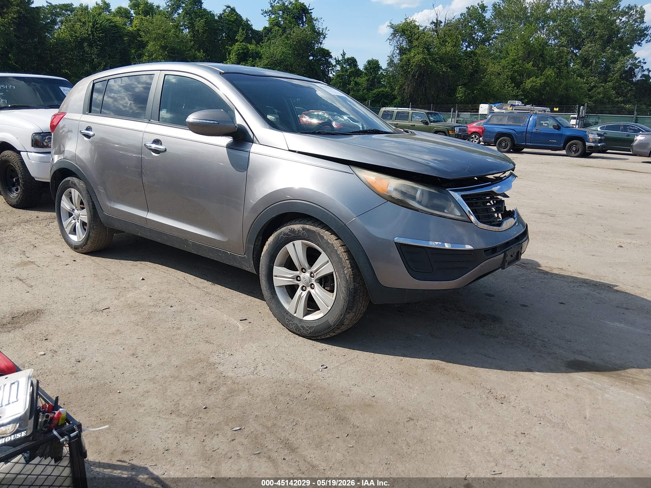 2013 Kia Sportage Lx Gray vin: KNDPB3A20D7416119