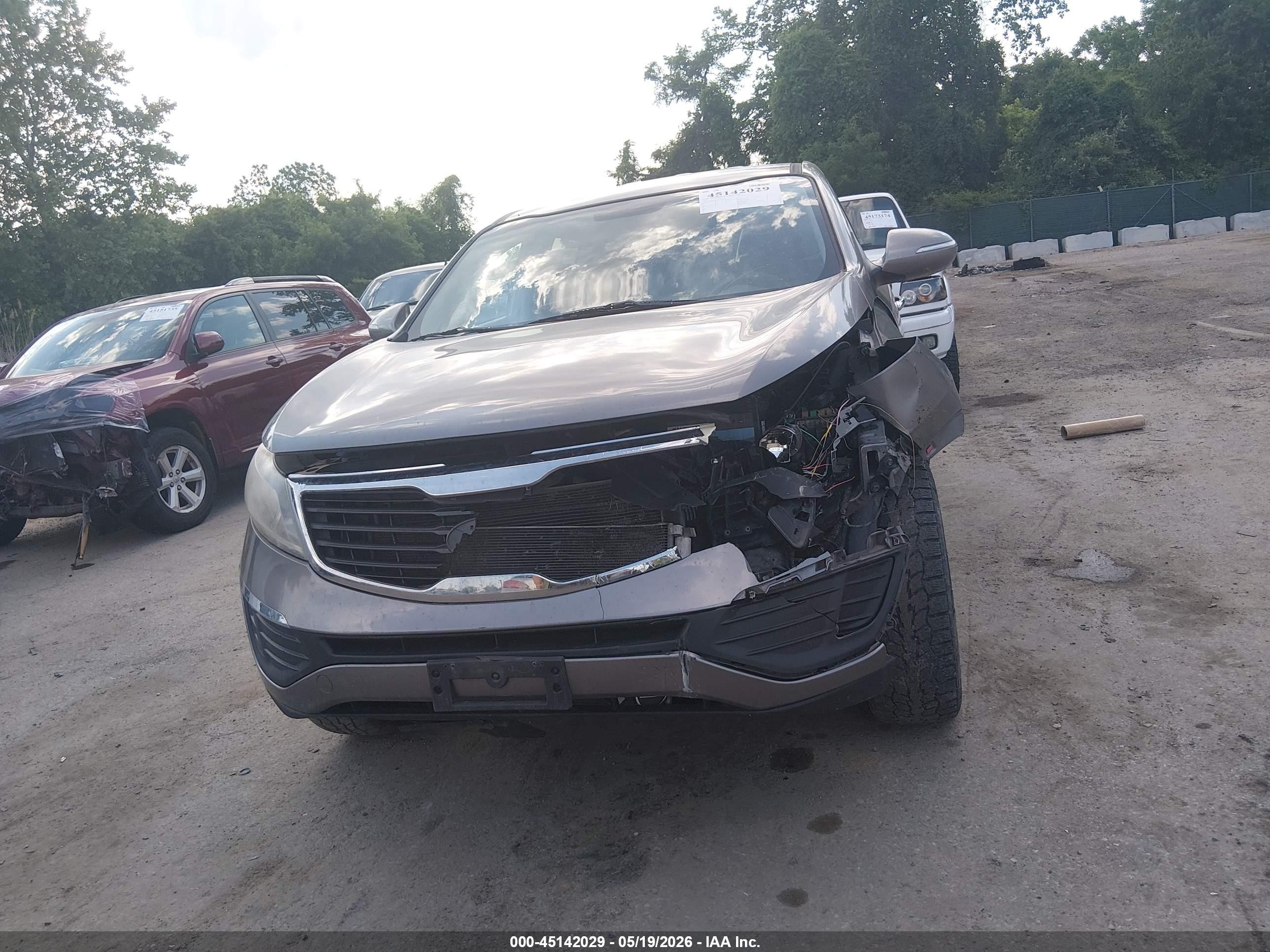 2013 Kia Sportage Lx Gray vin: KNDPB3A20D7416119