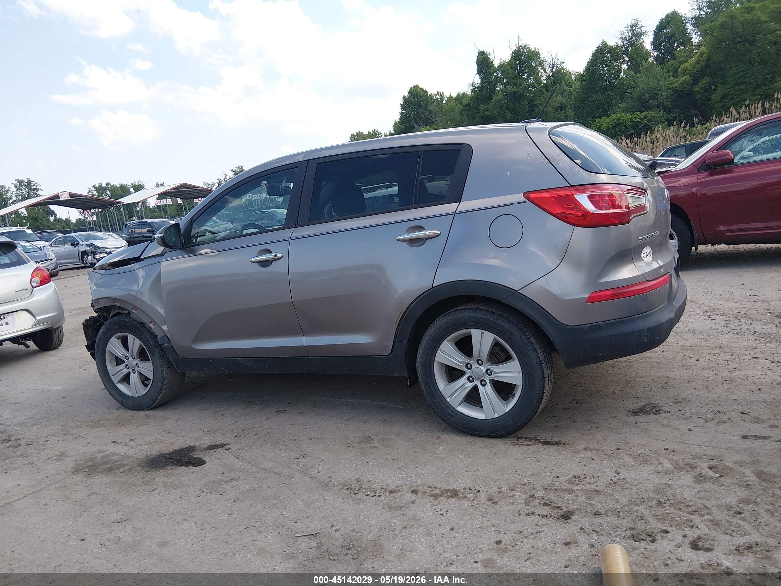 2013 Kia Sportage Lx Gray vin: KNDPB3A20D7416119
