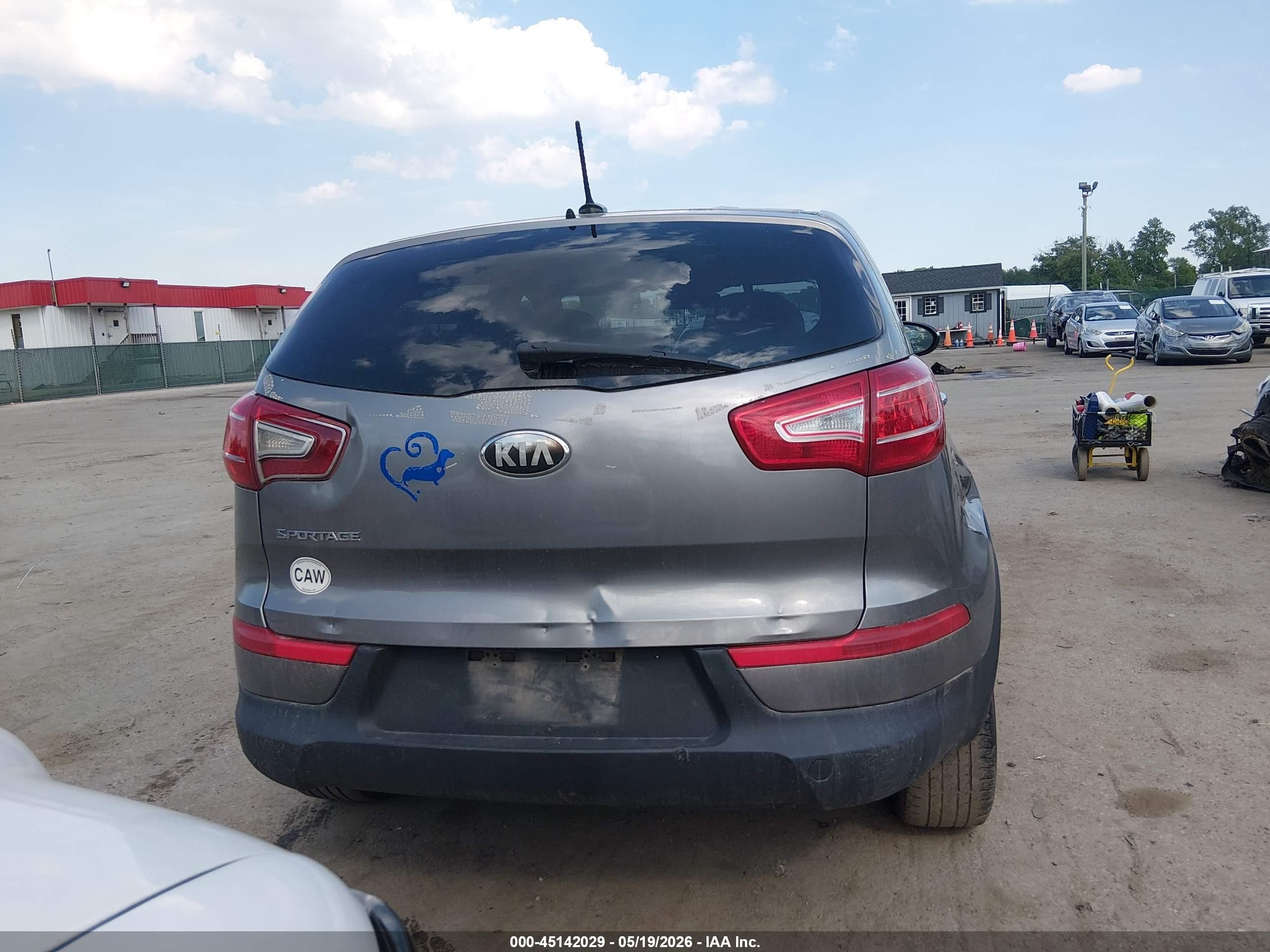2013 Kia Sportage Lx Gray vin: KNDPB3A20D7416119
