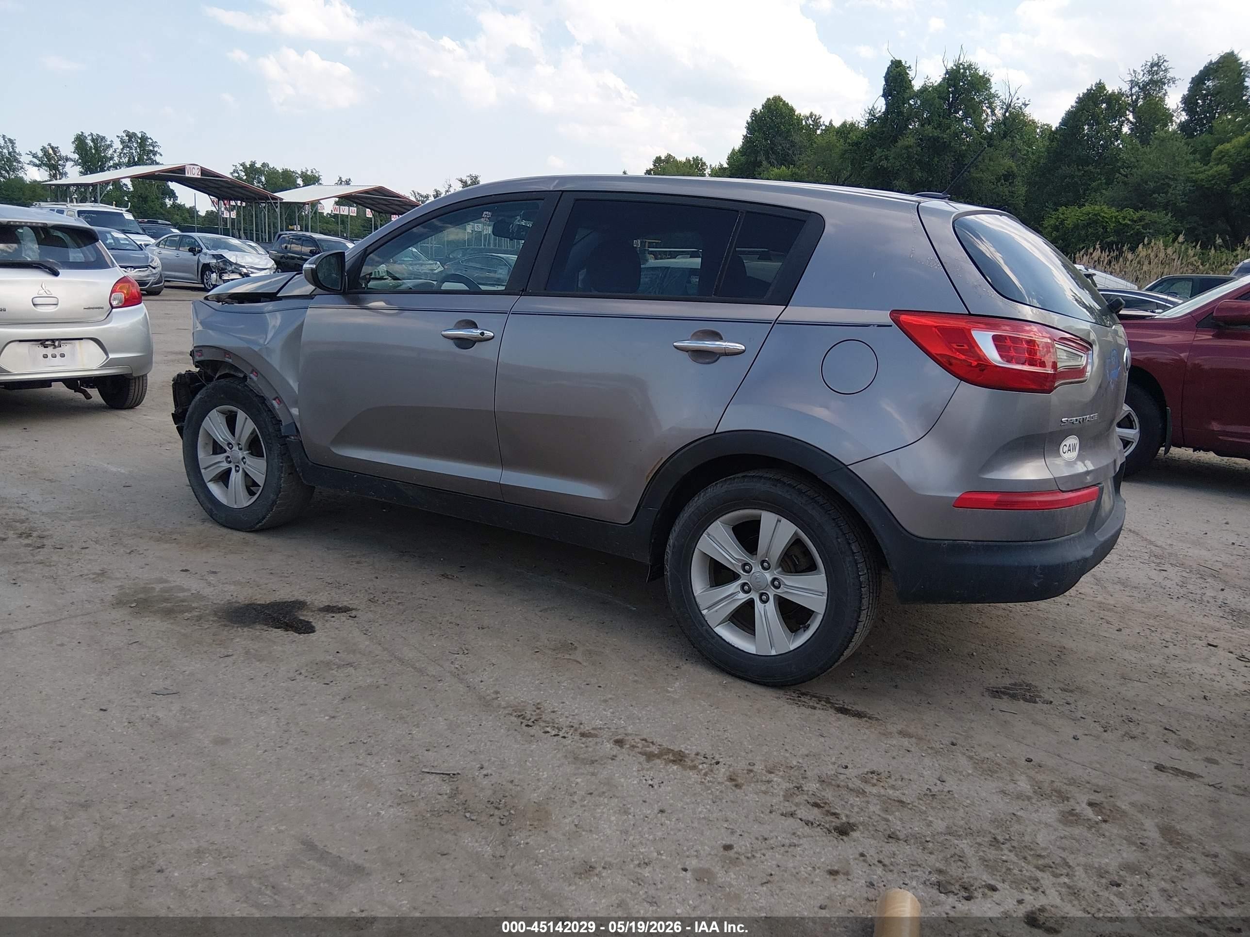 2013 Kia Sportage Lx Gray vin: KNDPB3A20D7416119