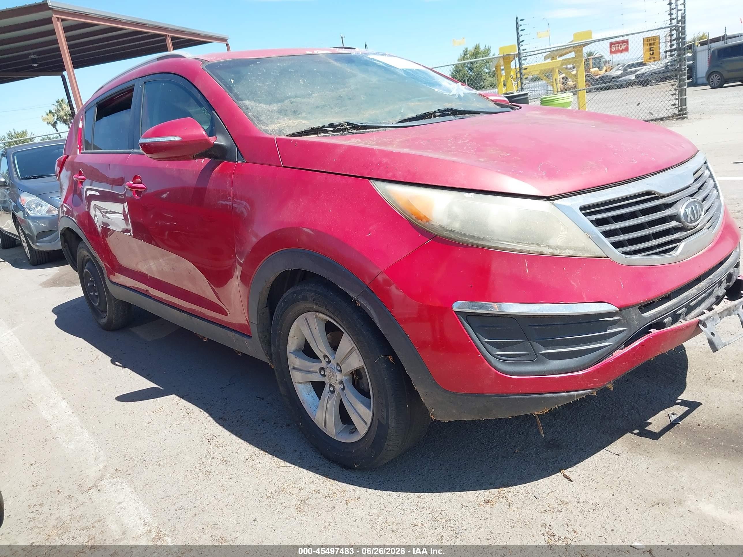 2011 Kia Sportage Lx Red vin: KNDPB3A21B7056694