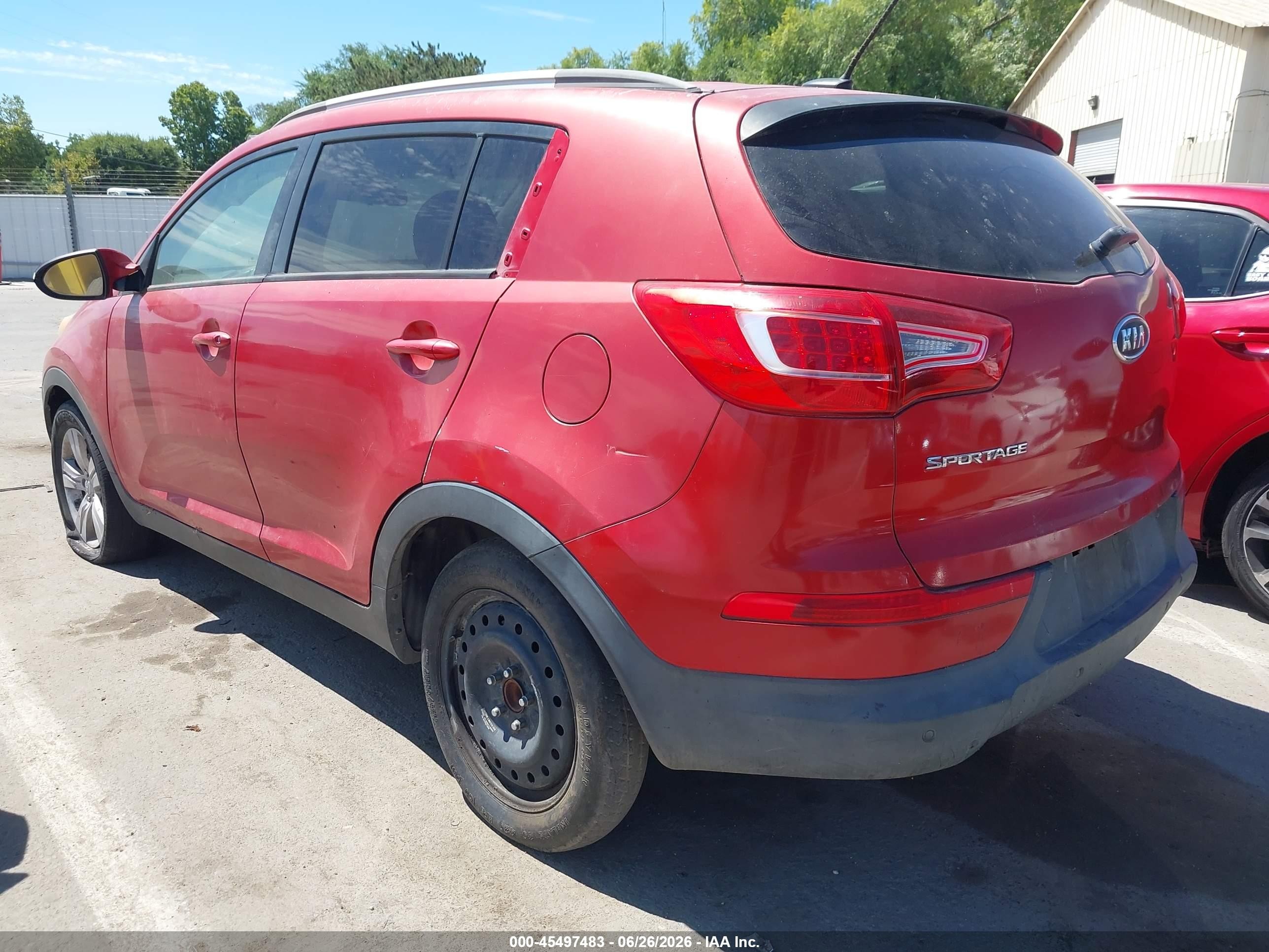 2011 Kia Sportage Lx Red vin: KNDPB3A21B7056694